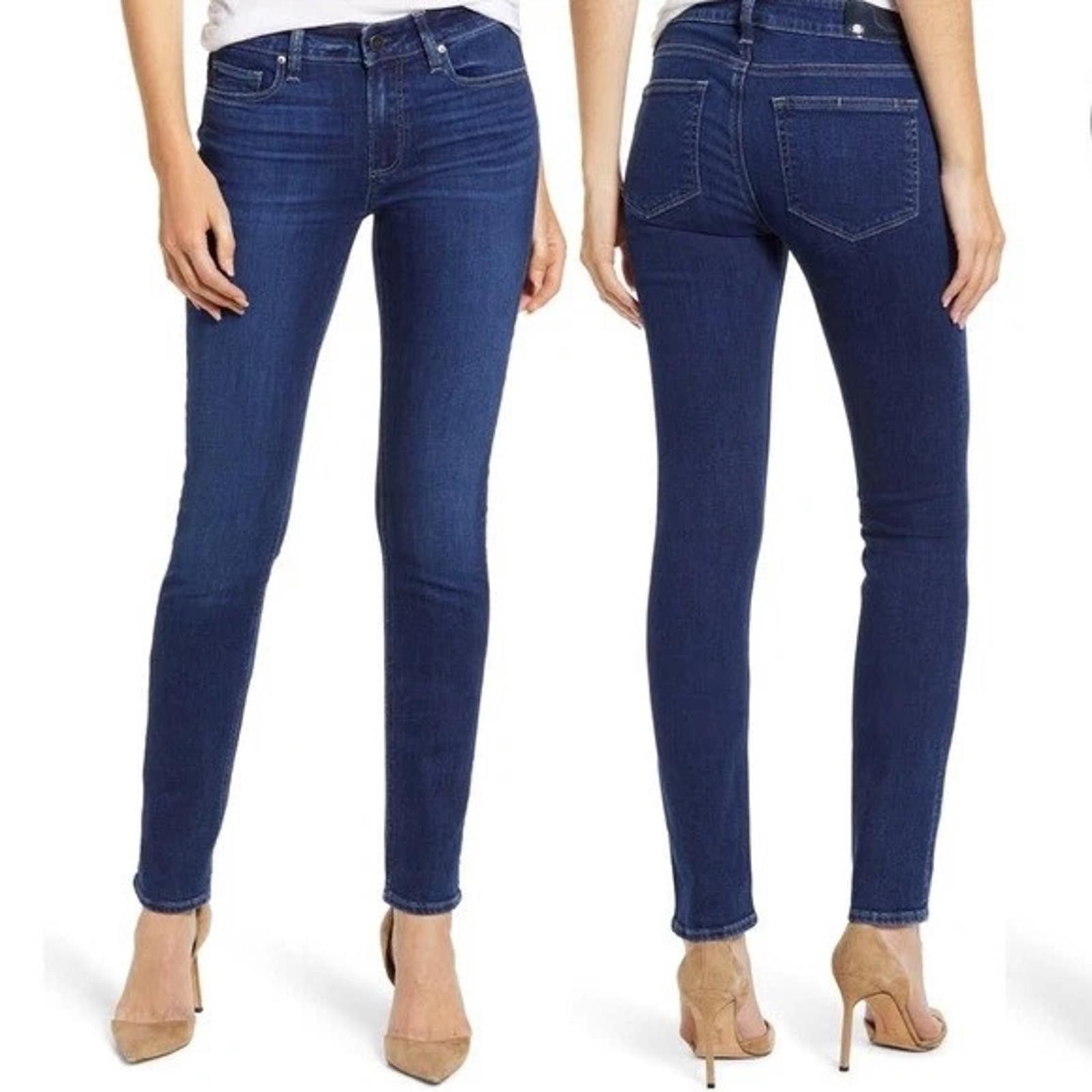 Paige NWOT Paige Skyline Skinny Jean Premium Denim Dark Wash - 32 Size 32" / US 10 / IT 46 - 2 Thumbnail