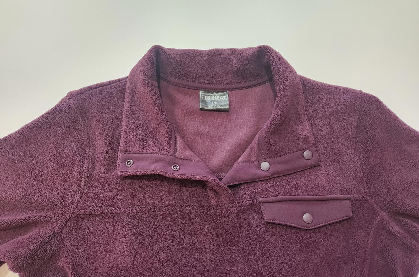Other 32 Degrees Small Snap Arctic Fleece Pullover Burgandy Size S / US 4 / IT 40 - 7 Thumbnail