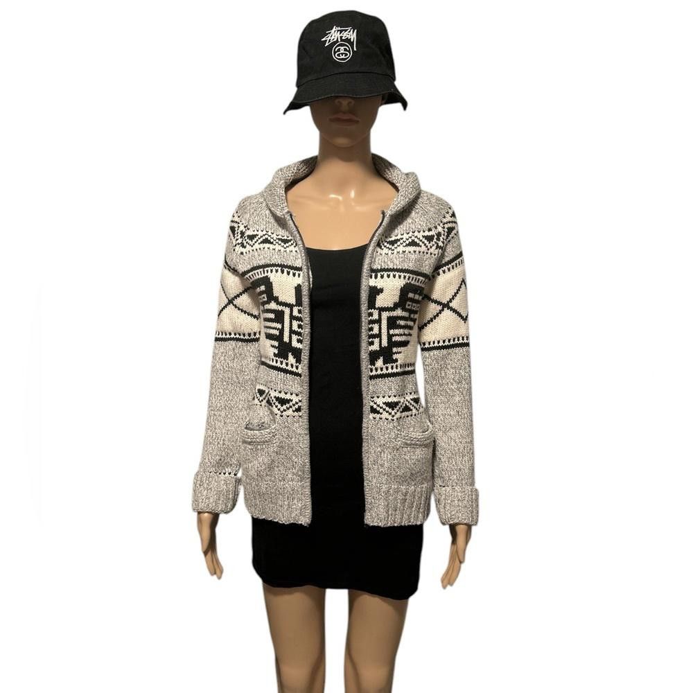 Designer Bluenotes Women's Grey Zip-Up Cardigan Sweater Size M/M Size M / US 6-8 / IT 42-44 - 1 Thumbnail