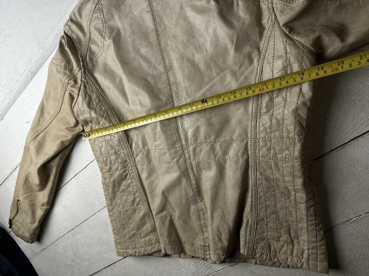 Other 🚨Y2K RICK OWENS TYPE DIRTY SLIM FIT ZIP LEATHER JACKET Size L / US 10 / IT 46 - 19 Thumbnail