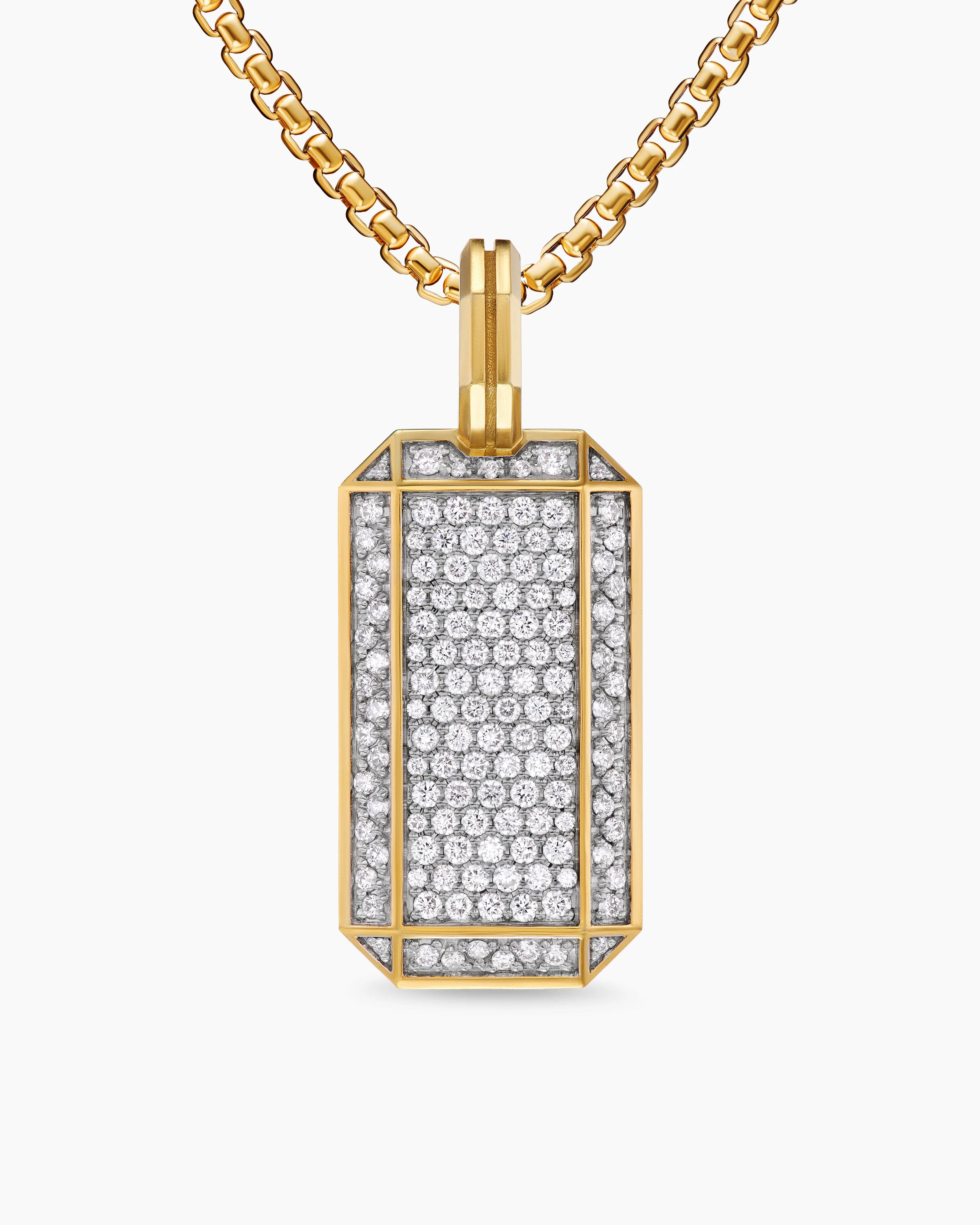 David Yurman oc11z0625 Size: OS / Octagonal Tag Necklace in Gold/Silver Size ONE SIZE - 1 Thumbnail