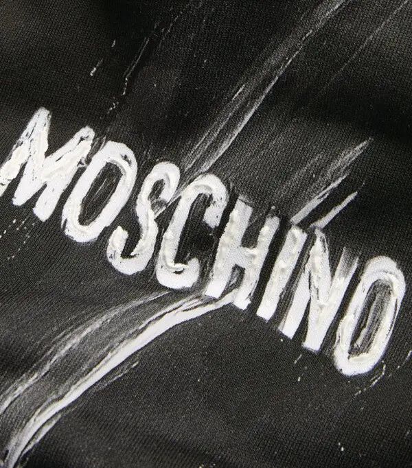 Moschino o1y0225 Logo Hoodie in Black/White Size US S / EU 44-46 / 1 - 3 Thumbnail