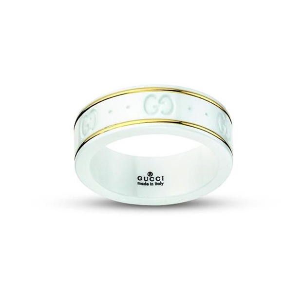 Gucci Icon White Yellow Gold Ring Size ONE SIZE - 1 Preview