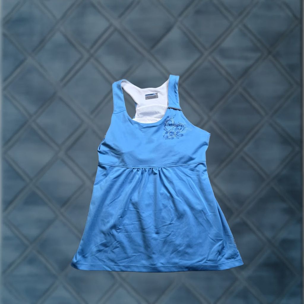 Vintage Novara Tank Top Womens Small Blue Built In Bra Pockets Jersey Cycling Sleeveless Racerback Size S / US 4 / IT 40 - 1 Thumbnail