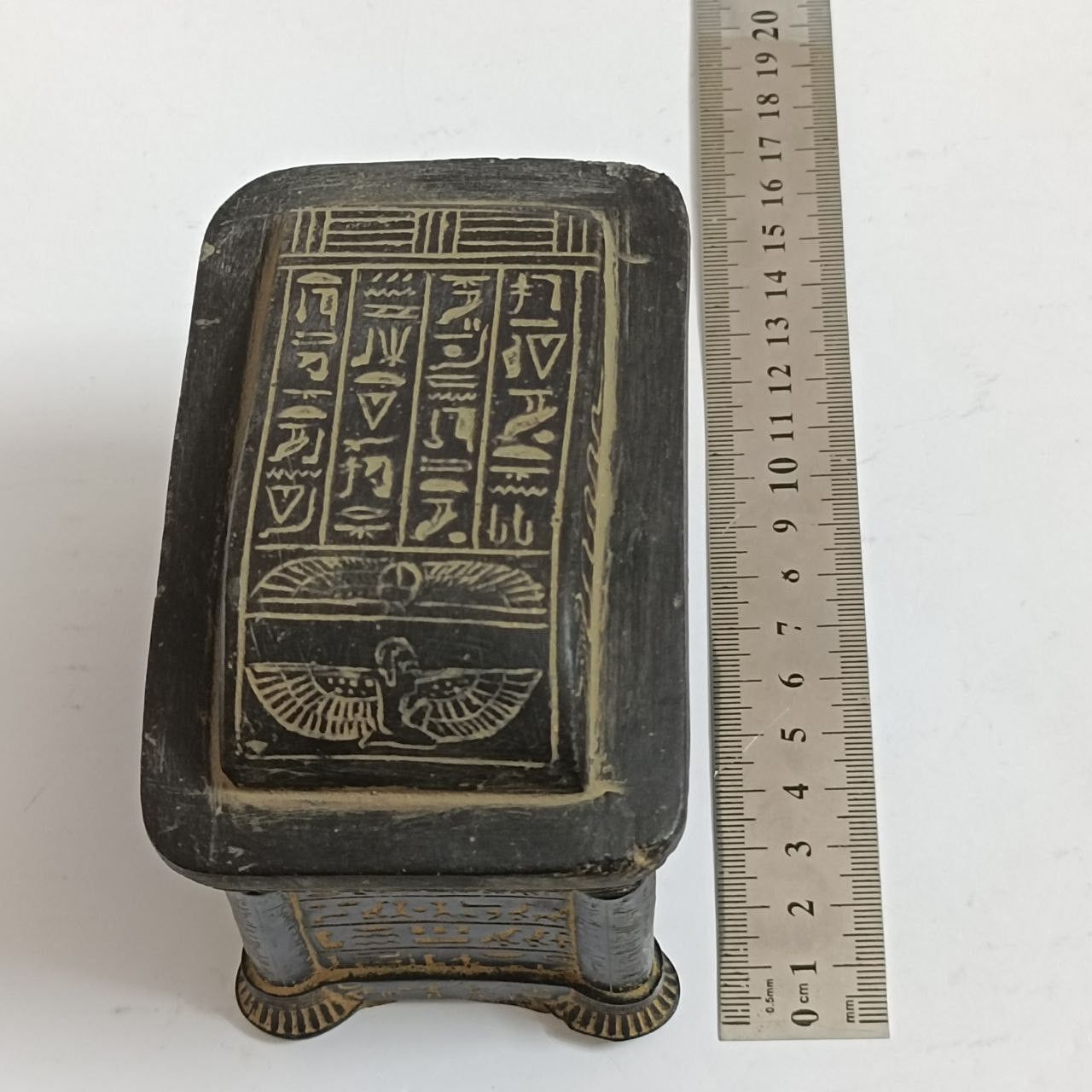 Handmade Antique Egyptian Sarcophagus Box, Vintage Pharaonic Style Size ONE SIZE - 5 Thumbnail