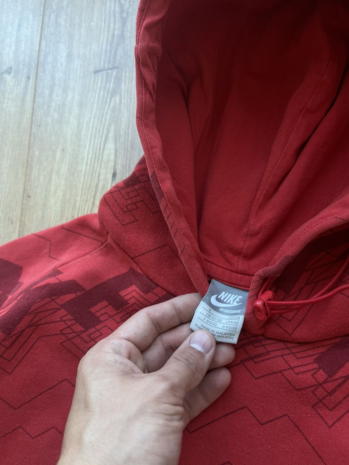 Nike 00’s NIKE MONOGRAM Y2K RARE BOXY HOODIE SWOOSH LOGO Size US S / EU 44-46 / 1 - 6 Thumbnail