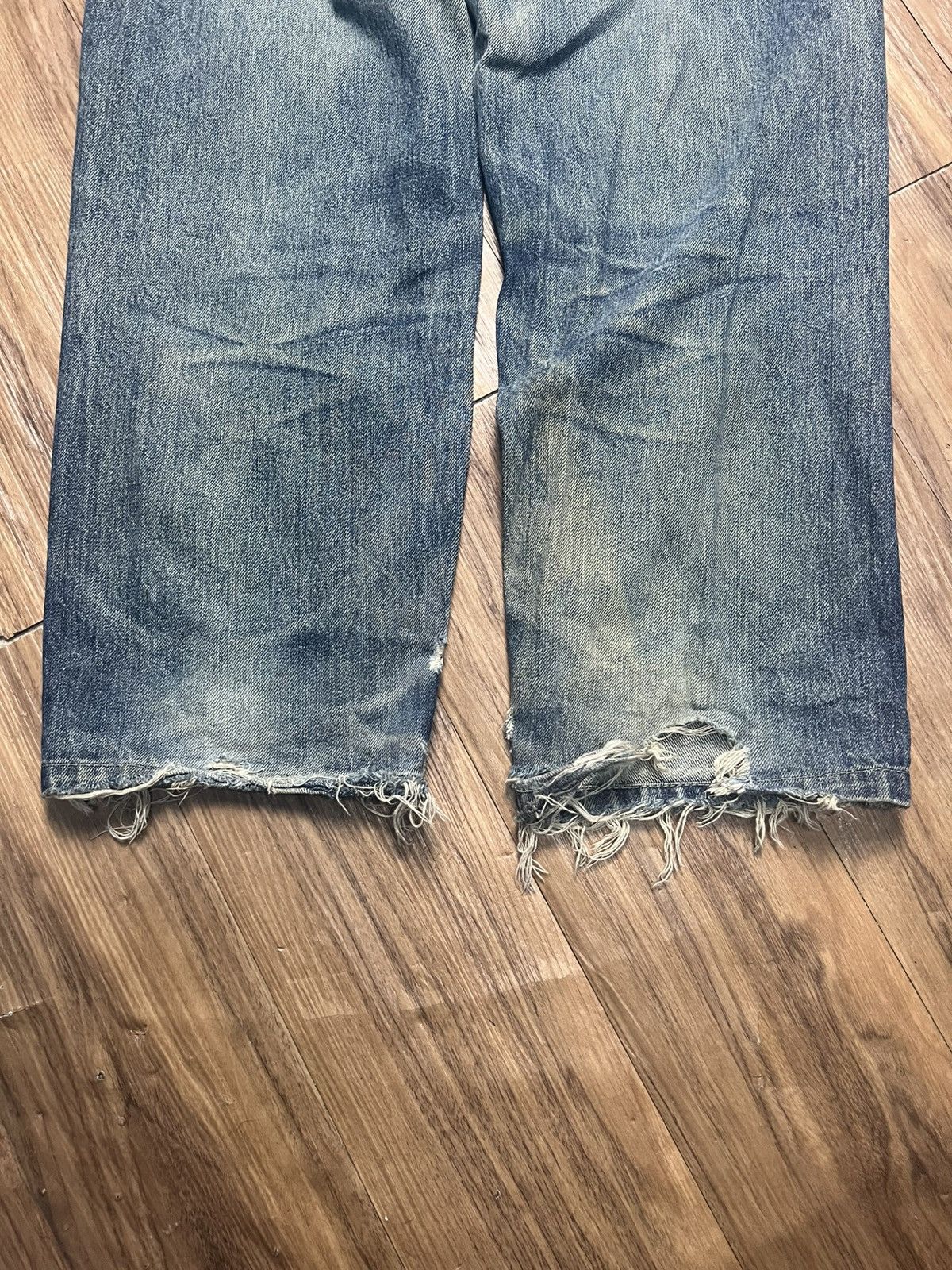 Japanese Brand Heart Denim P905 by Big John Corp Japan -Wide Leg Jeans (43) Size US 29 - 12 Thumbnail