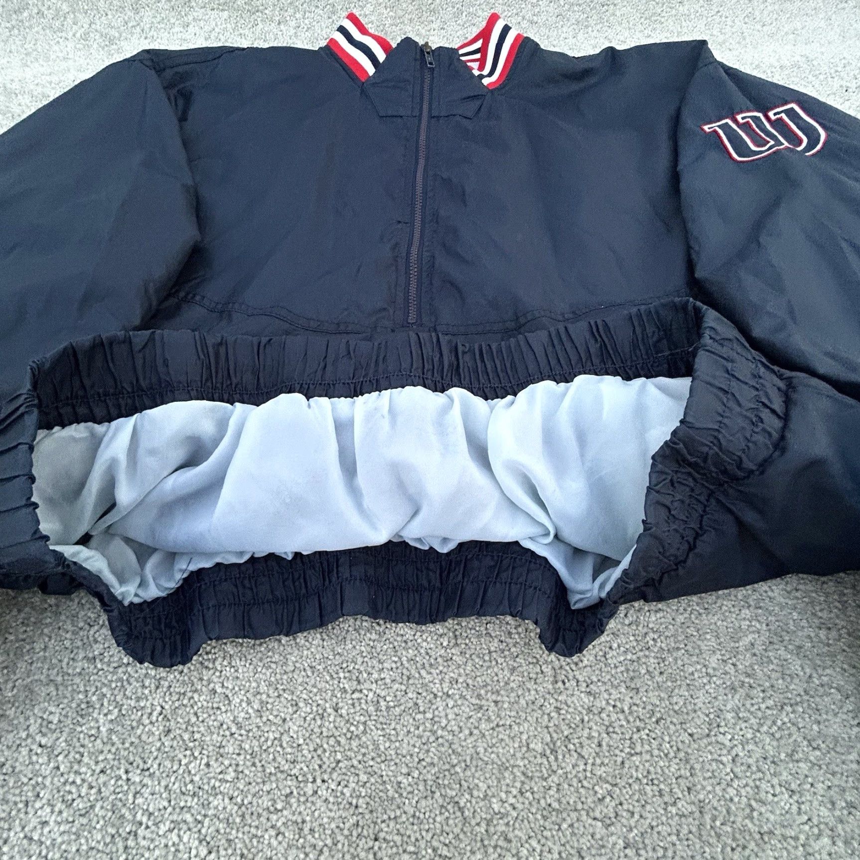 Wilson VINTAGE Wilson Jacket Adult 2XL Windbreaker Zip Nylon Blue Sports 90s Pockets Embroidered Logo Size US XXL / EU 58 / 5 - 5 Thumbnail