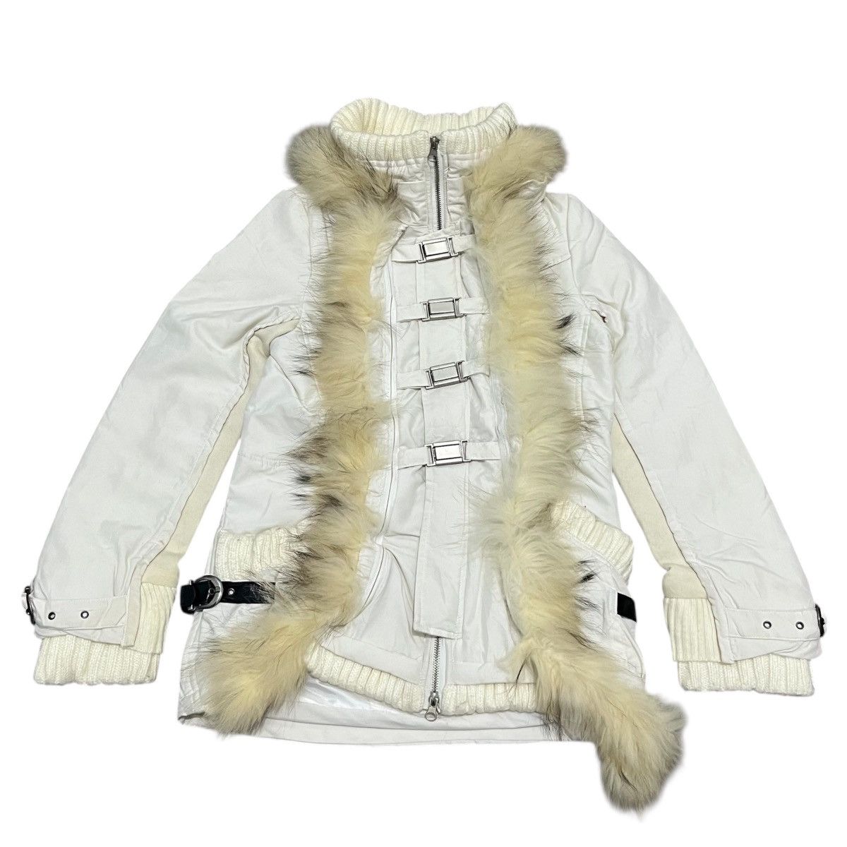 14th Addiction Jade's - 2000s Grunge White Faux Fur Coat Jacket Lgb Ifsix Size US S / EU 44-46 / 1 - 4 Thumbnail