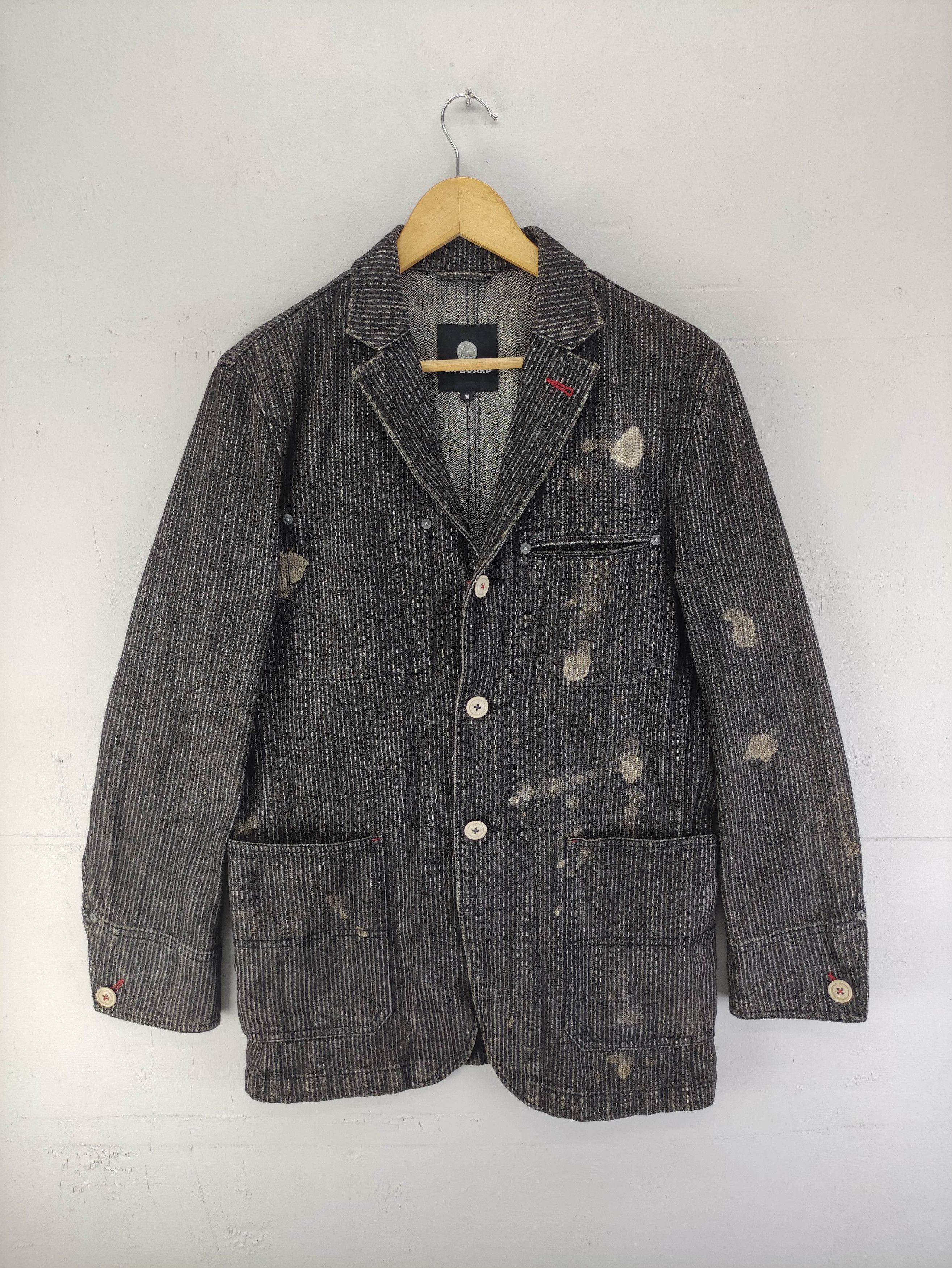 Japanese Brand Vintage On Board Denim Chore Coat Jacket Size US M / EU 48-50 / 2 - 1 Thumbnail