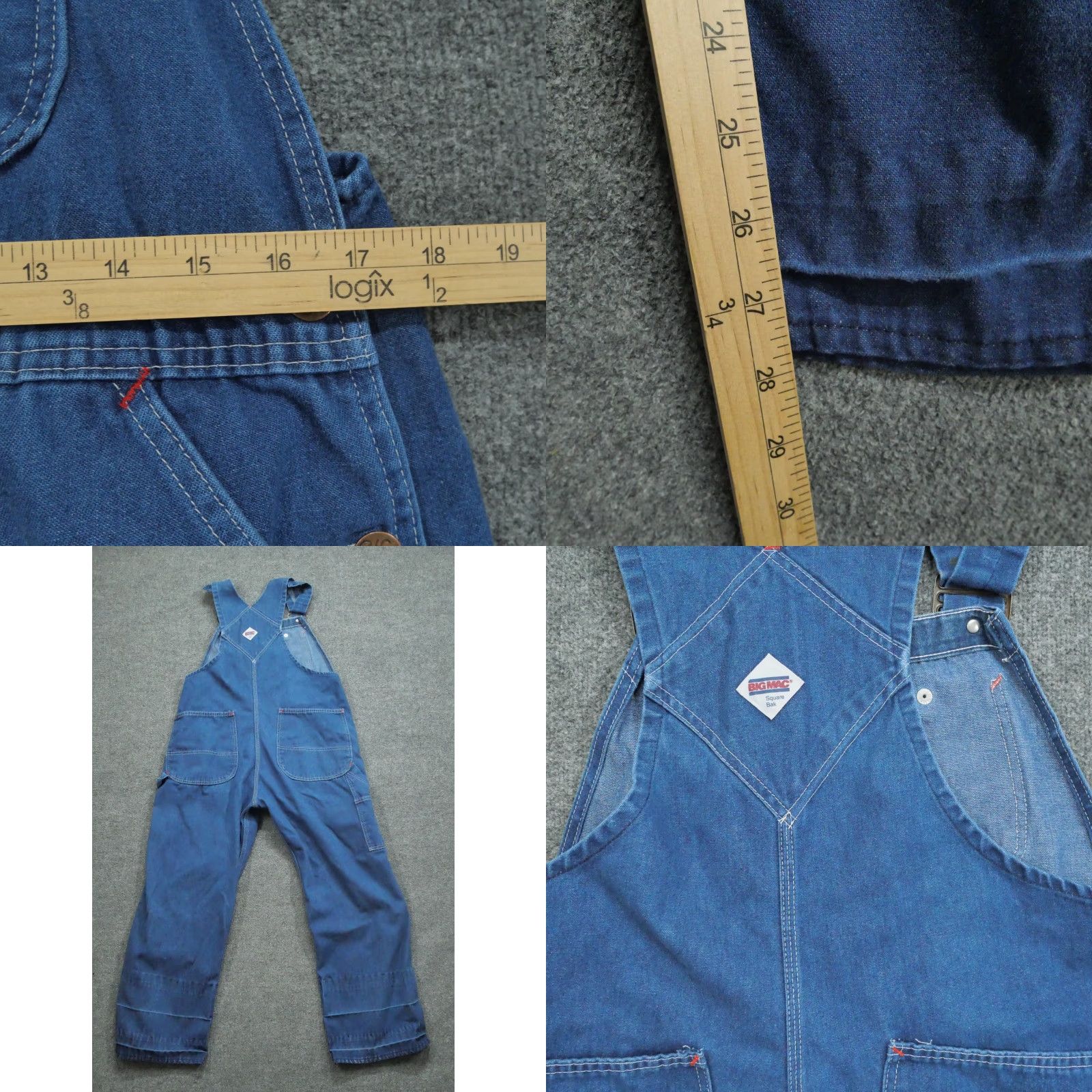Vintage VINTAGE Big Mac Overalls Mens 34x28 Blue Denim Pants Workwear Bib 90s Mens Size US 35 - 8 Thumbnail
