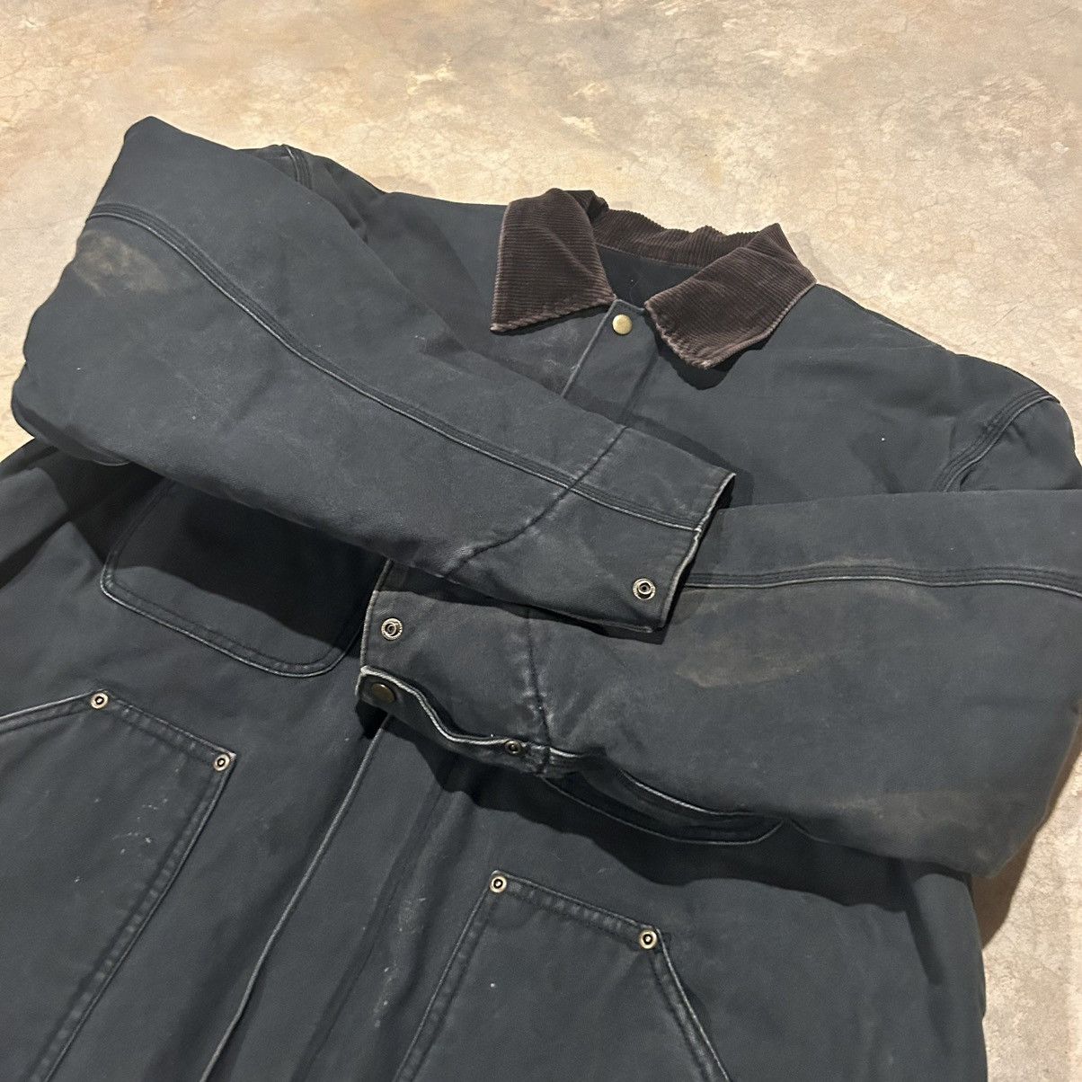 Carhartt × Vintage Crazy Vintage Faded Carhartt Style Chore Work Jacket Size US XXL / EU 58 / 5 - 6 Thumbnail