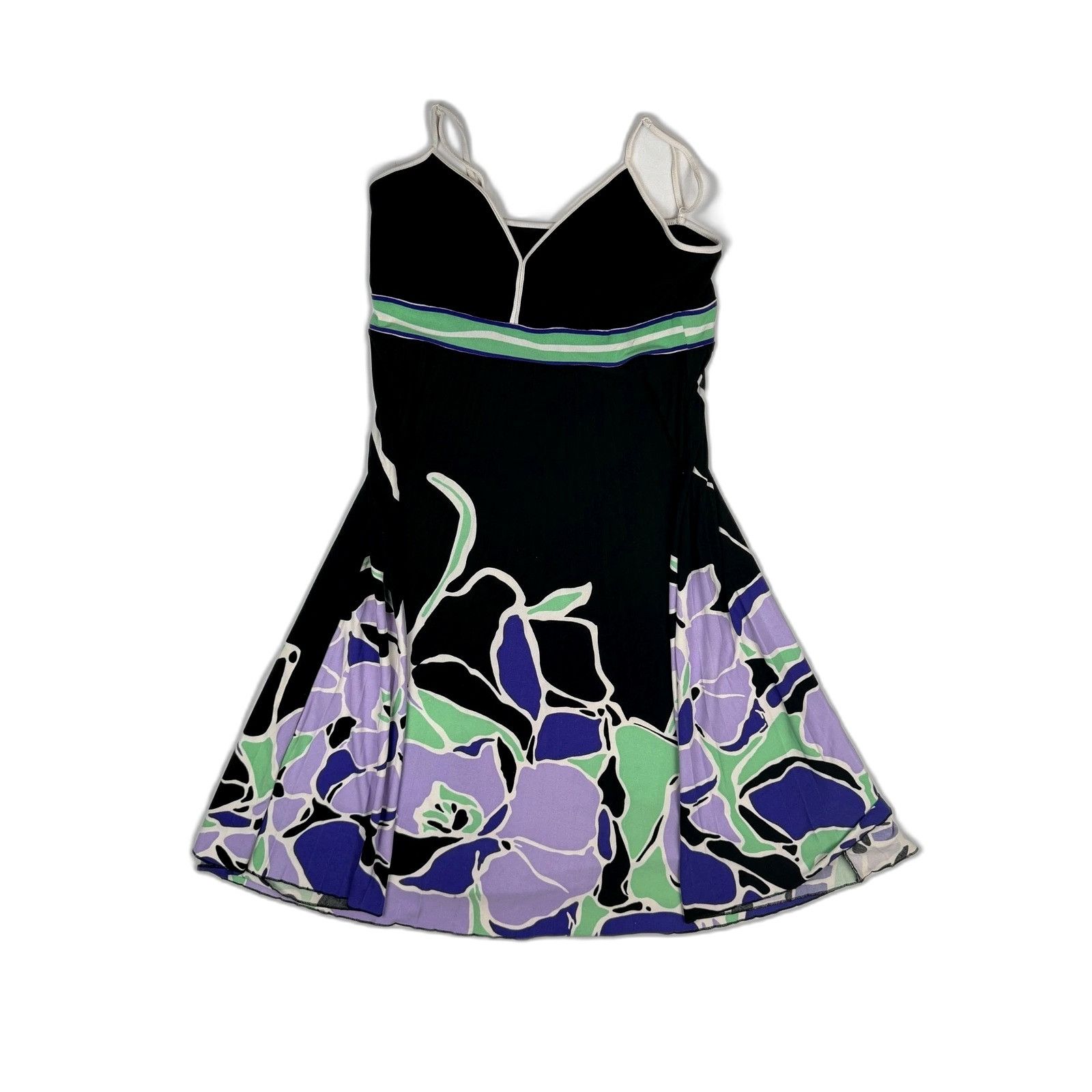 Nicole Miller Nicole Miller Floral Sun Dress Womens 8 Pink Blue Sleeveless Size XXS / US 00 / IT 34 - 3 Thumbnail