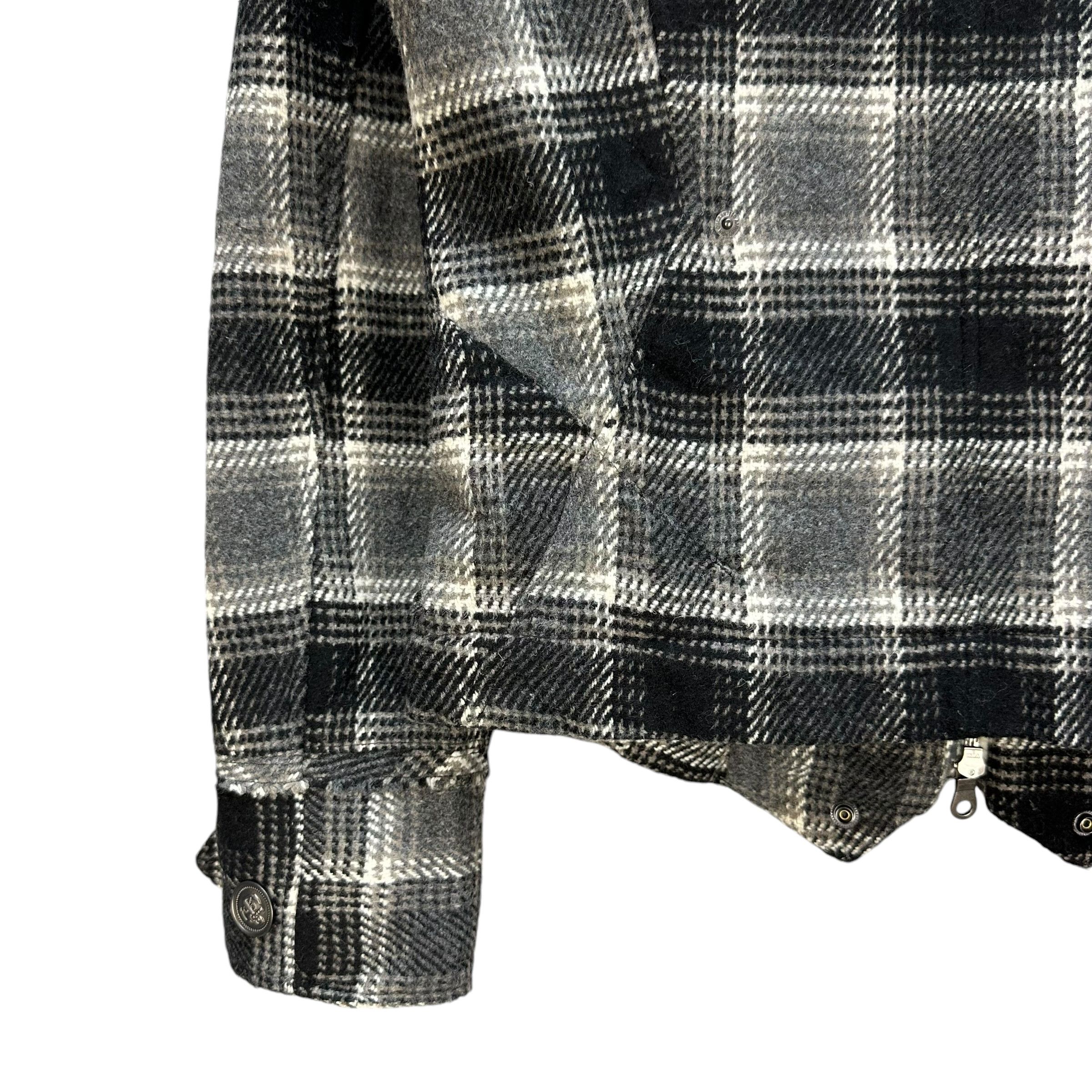 PPFM PPFM Studded Logo Fur Hoodie Tartan Crop Jacket #A54-1246 Size US S / EU 44-46 / 1 - 21 Thumbnail