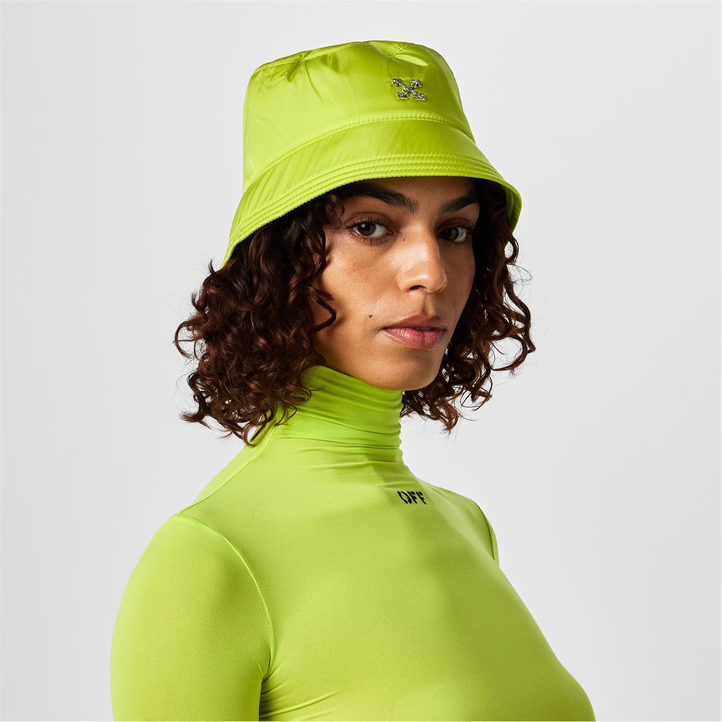 Off-White o1g2r1mq0125 Size: OS / Bucket Hat / Cap in Acid Green Size ONE SIZE - 2 Thumbnail
