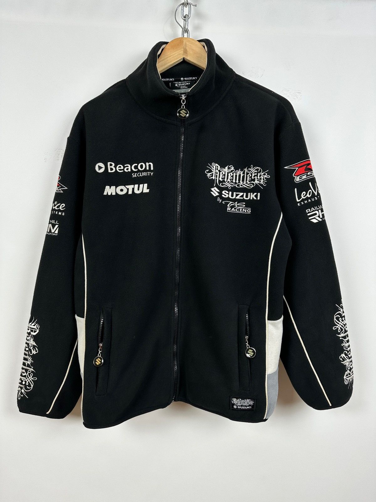 Vintage Vintage Suzuki Relentless By Taz Racing Zip Fleece Jacket Size US M / EU 48-50 / 2 - 1 Thumbnail