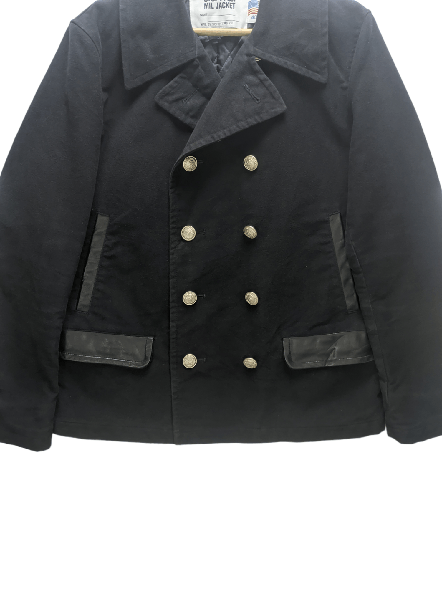 Schott Steals🔥Schott U.S. 770N Mil Jacket Peacoat Wool Size US M / EU 48-50 / 2 - 10 Thumbnail