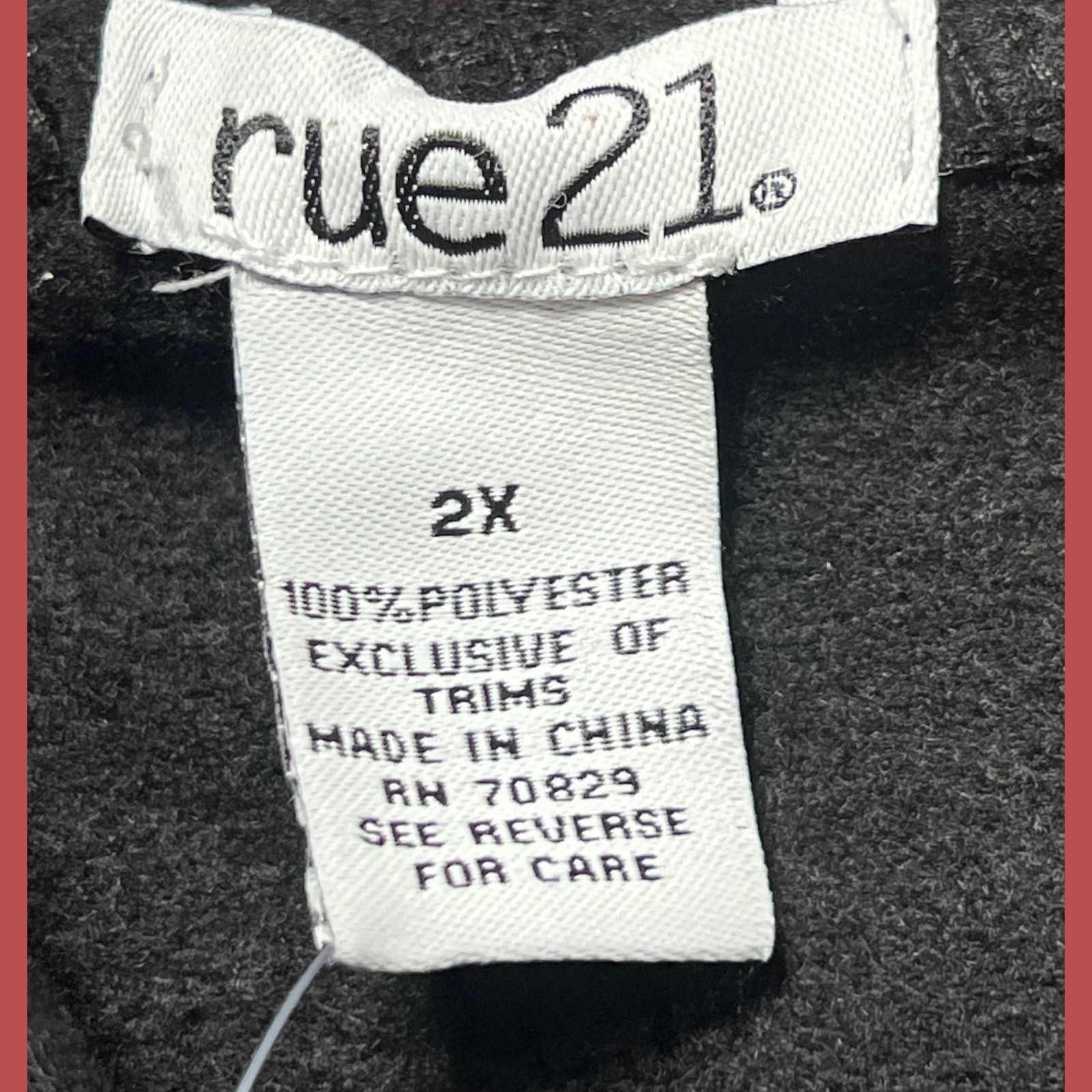 rue21 Rue 21 - Women's Long Sleeve Hooded Sweatshirt - Black - 2X Size XXL / US 16-18 / IT 52-54 - 9 Thumbnail
