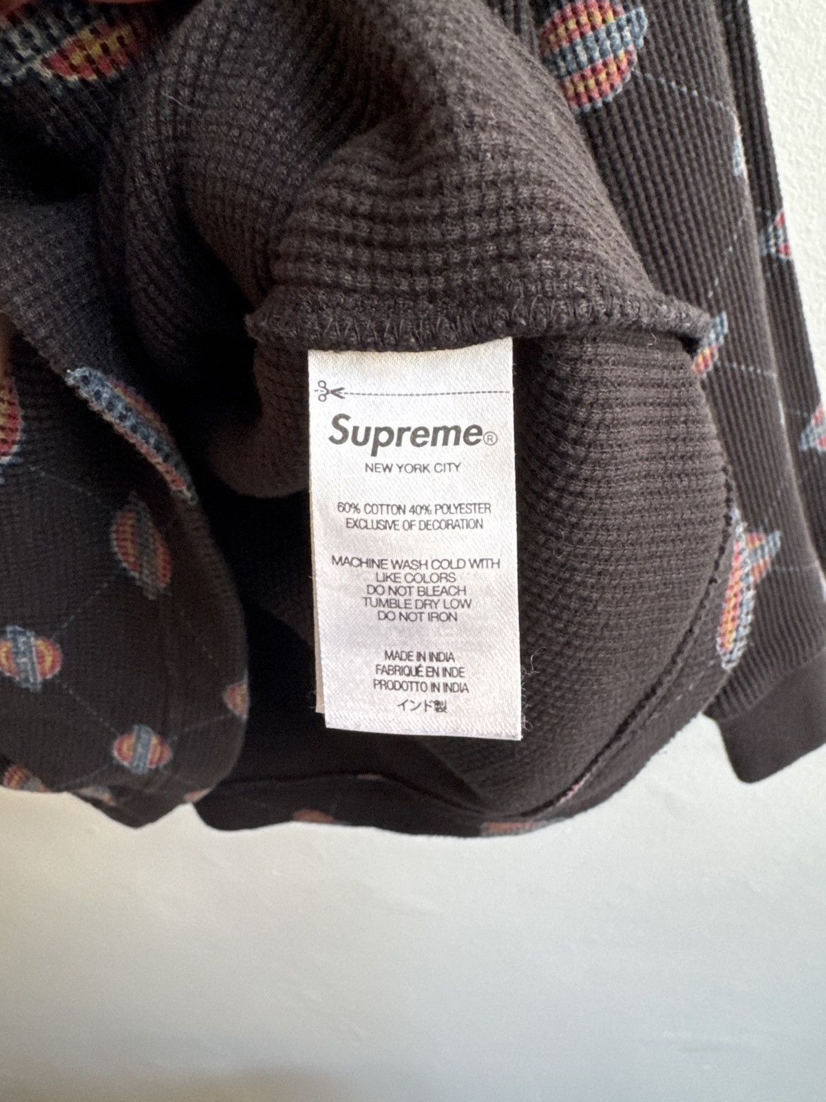 Supreme x Dickies Black Thermal Long Sleeve All over print