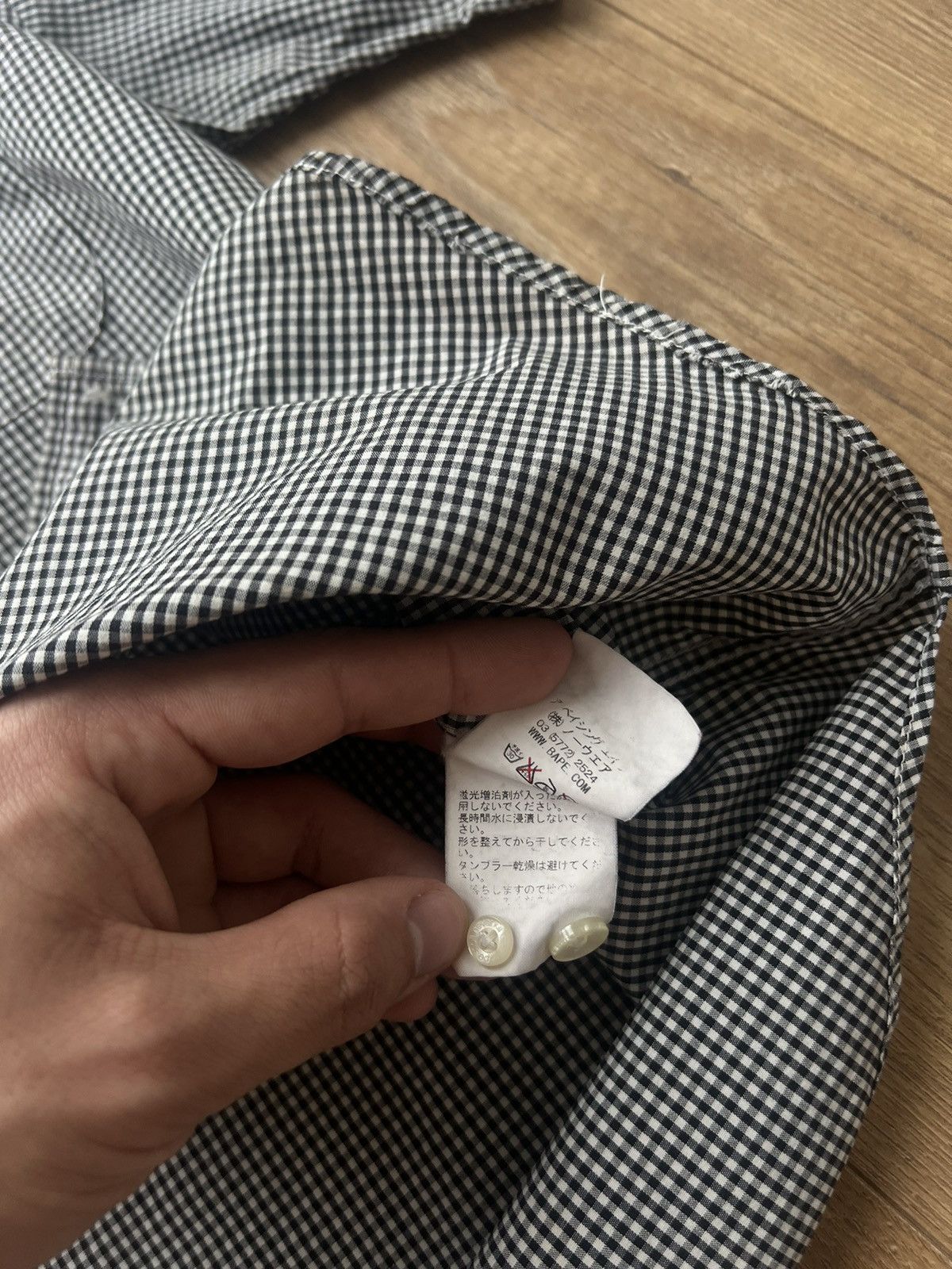 Bape 00’s BAPE CHECKED SHORT SLEEVE SHIRT Y2K Size US M / EU 48-50 / 2 - 10 Thumbnail