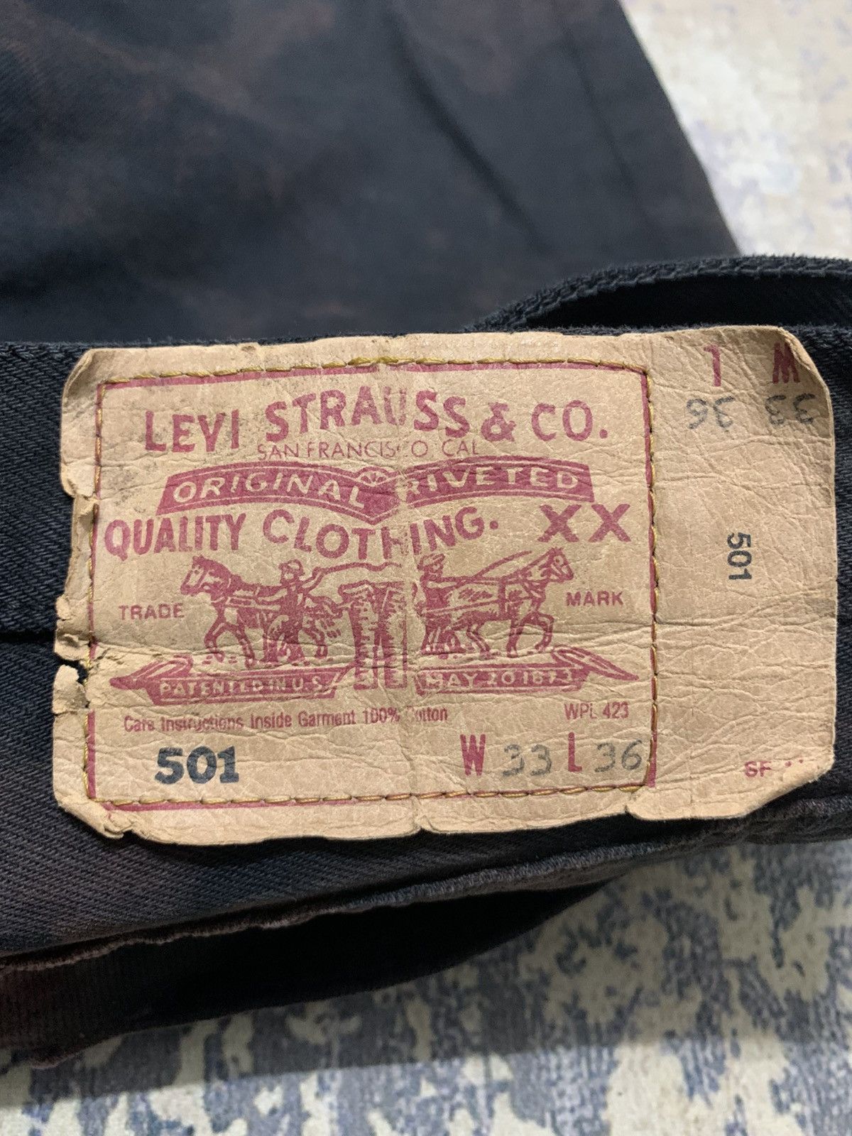 Levi's Vintage Levi’s 501 Acid Wash Black Jeans W32x34.5 Size US 32 / EU 48 - 12 Thumbnail