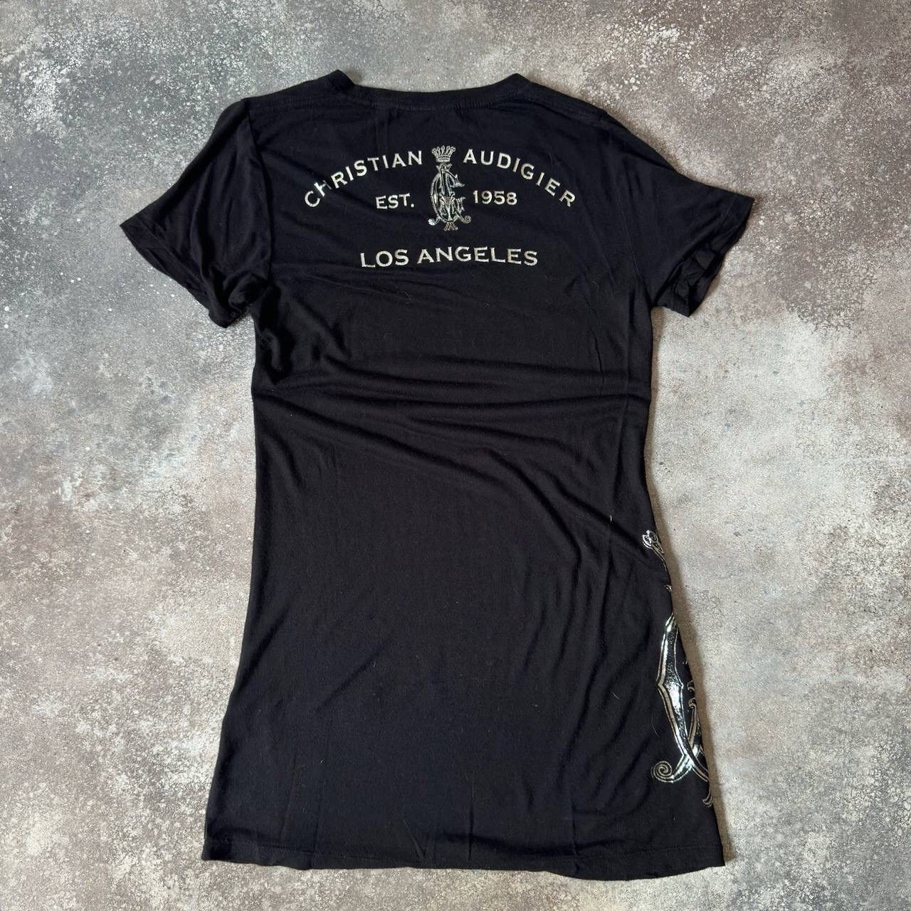 Christian Audigier × Ed Hardy Christian Audigier (Ed Hardy) Rhinestones Pantera T-Shirt Size M / US 6-8 / IT 42-44 - 6 Thumbnail