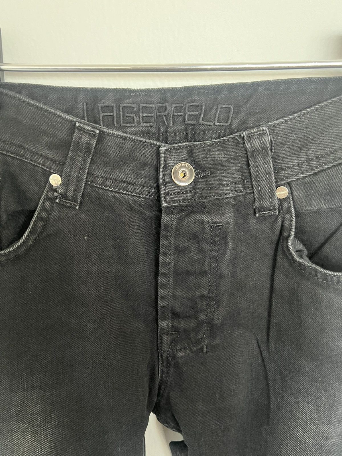 Karl Lagerfeld Karl Lagerfeld Black Straight Cut Jeans Size US 32 / EU 48 - 4 Thumbnail