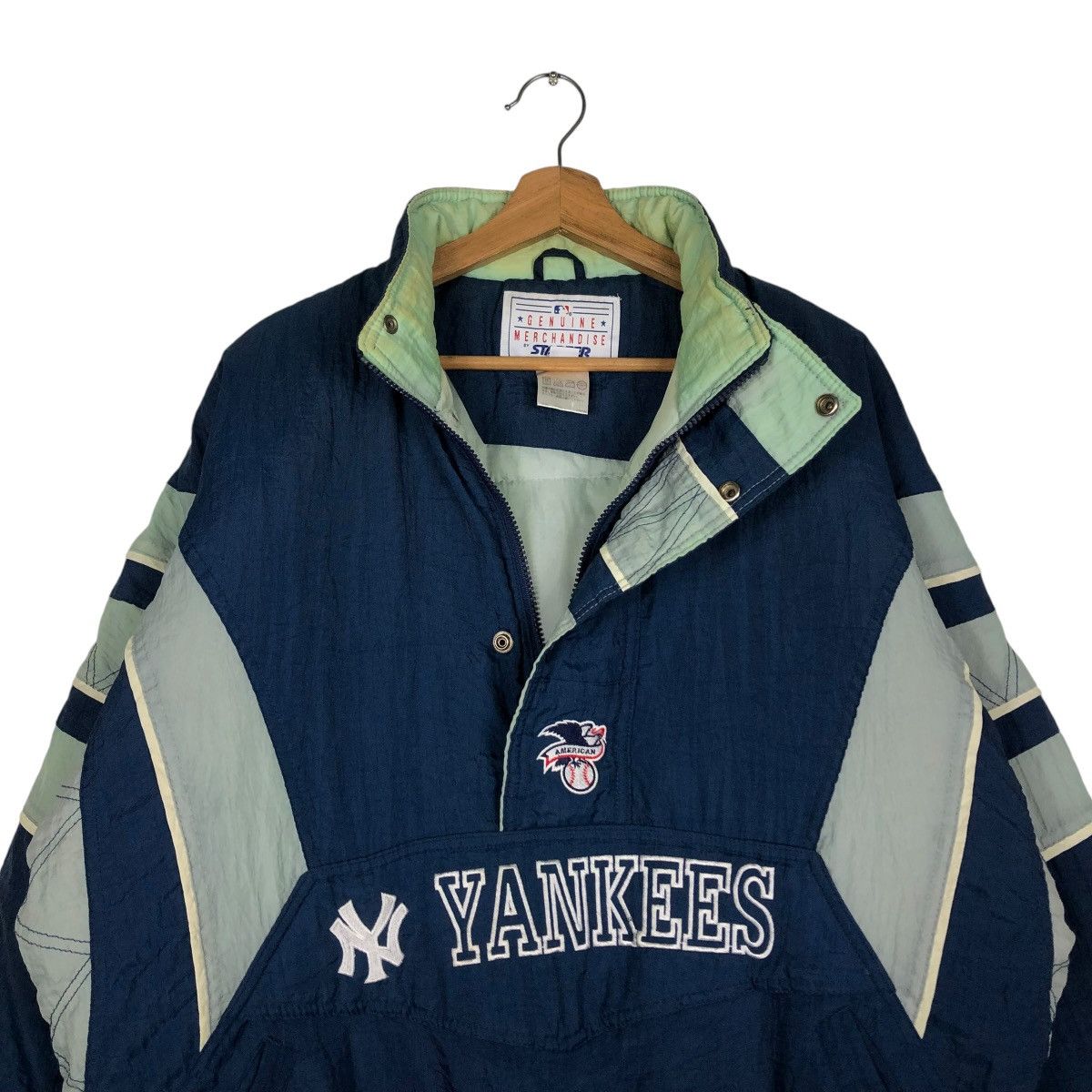 New York Yankees 🔥VINTAGE BOMBER JACKET SPORTSWEAR STARTER NEW YORK YANKEES Size US L / EU 52-54 / 3 - 14 Thumbnail