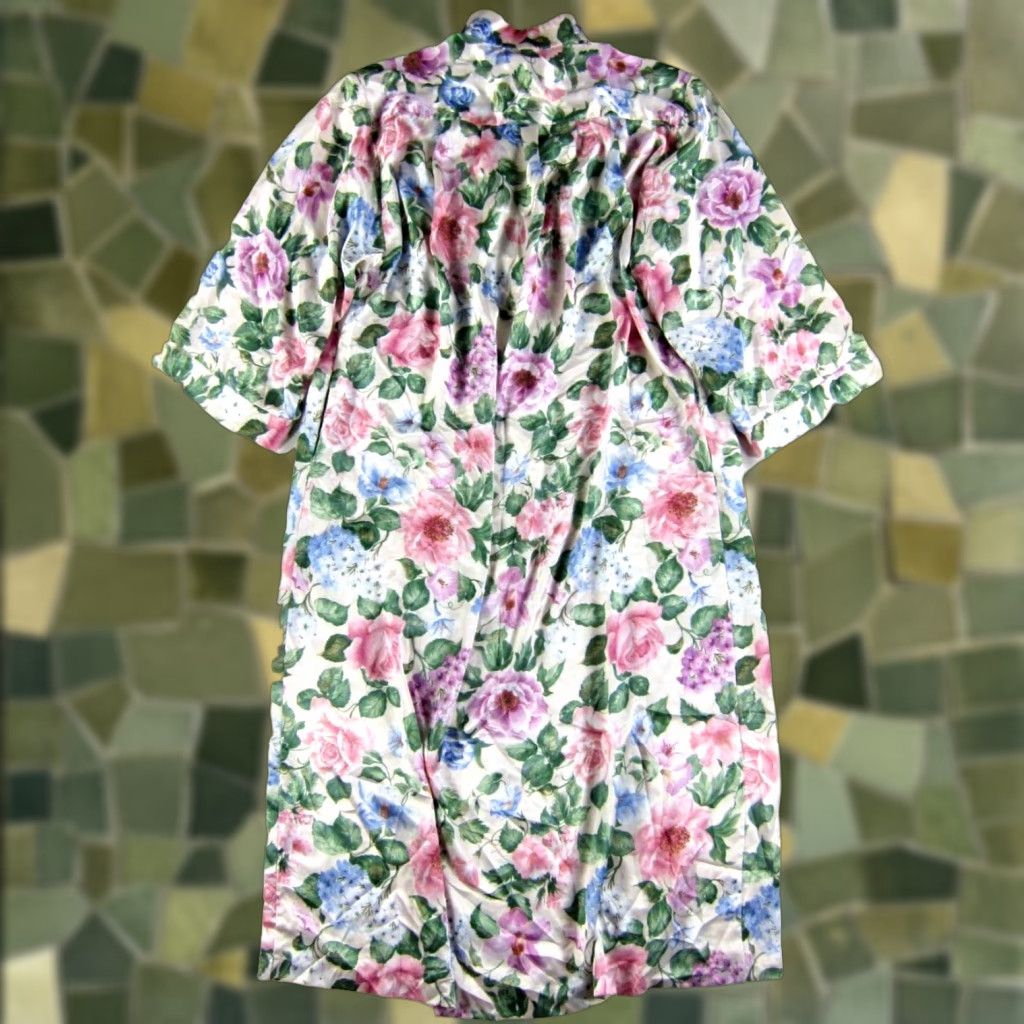 Vintage VINTAGE Brownstone Studio New York Pink Floral Long Sleeve Pocket Muumuu House Dress XL Size XL / US 12-14 / IT 48-50 - 1 Thumbnail