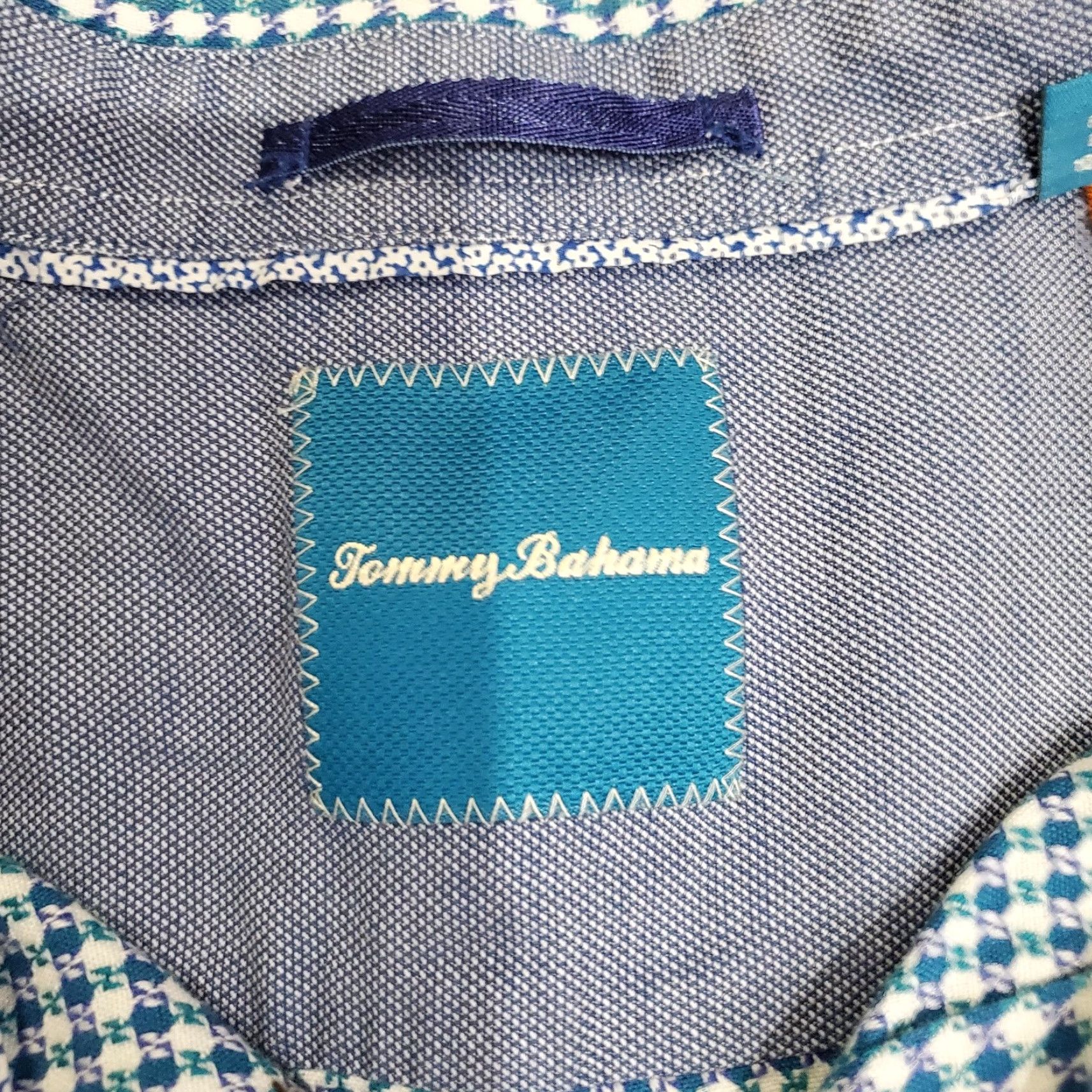 Tommy Bahama Tommy Bahama Shirt Mens 3XL Blue Check 100% Cotton Long Sleeve Button Front Size US XXL / EU 58 / 5 - 6 Thumbnail