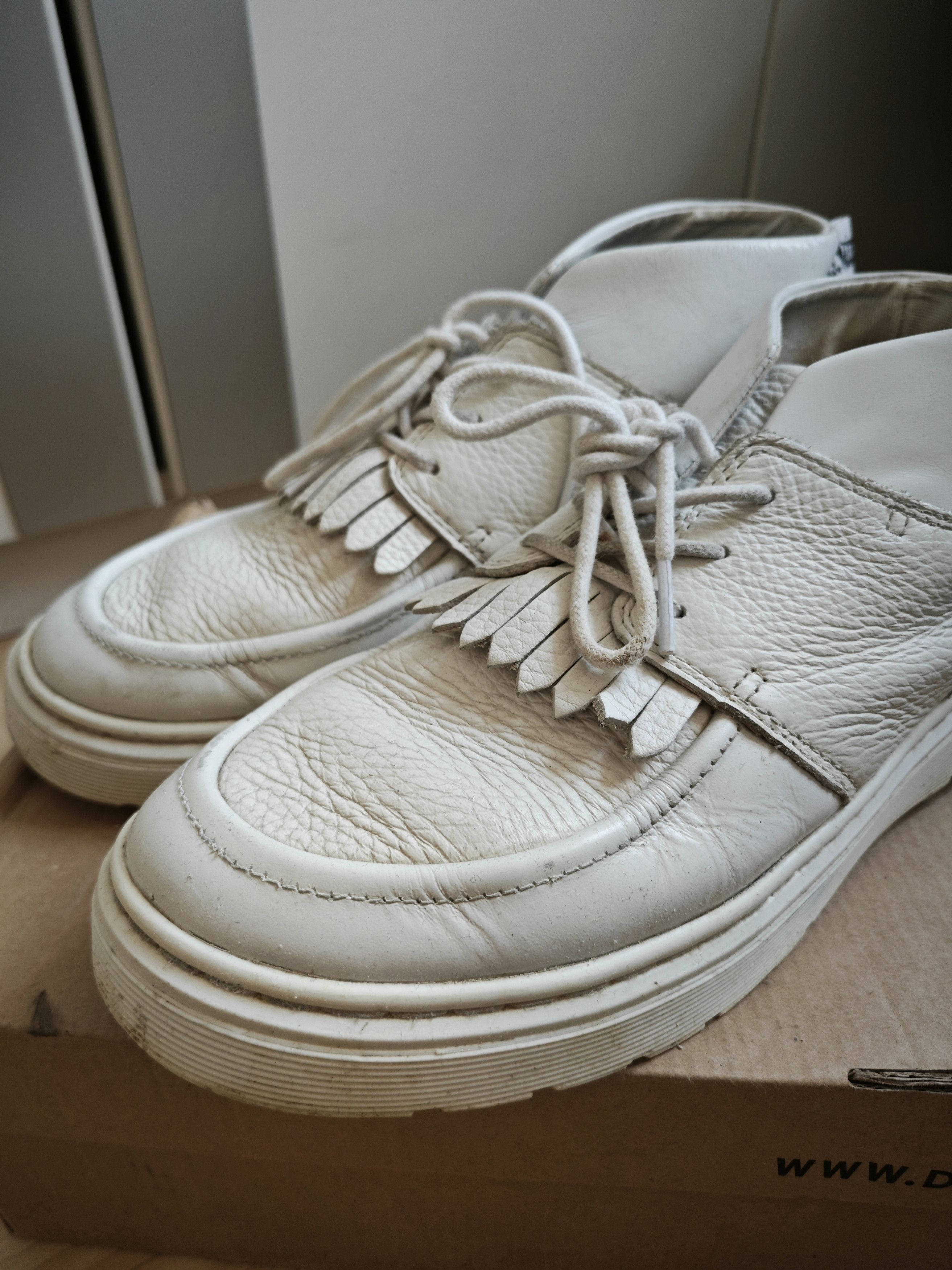 Dr. Martens Martens Jemima White Leather Boots – Size UK 6.5 / EU 40 Size US 10 / IT 40 - 2 Thumbnail