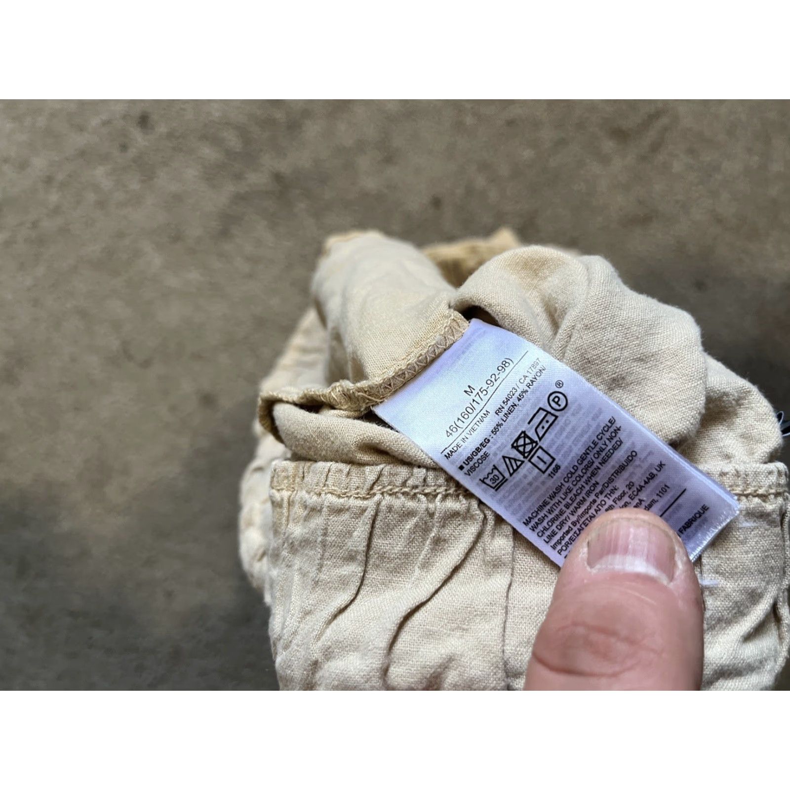Gap GAP Beige Knit Pull On Shorts Linen Rayon Lounge Size Medium Shirt Womens Size 32" / US 10 / IT 46 - 4 Thumbnail