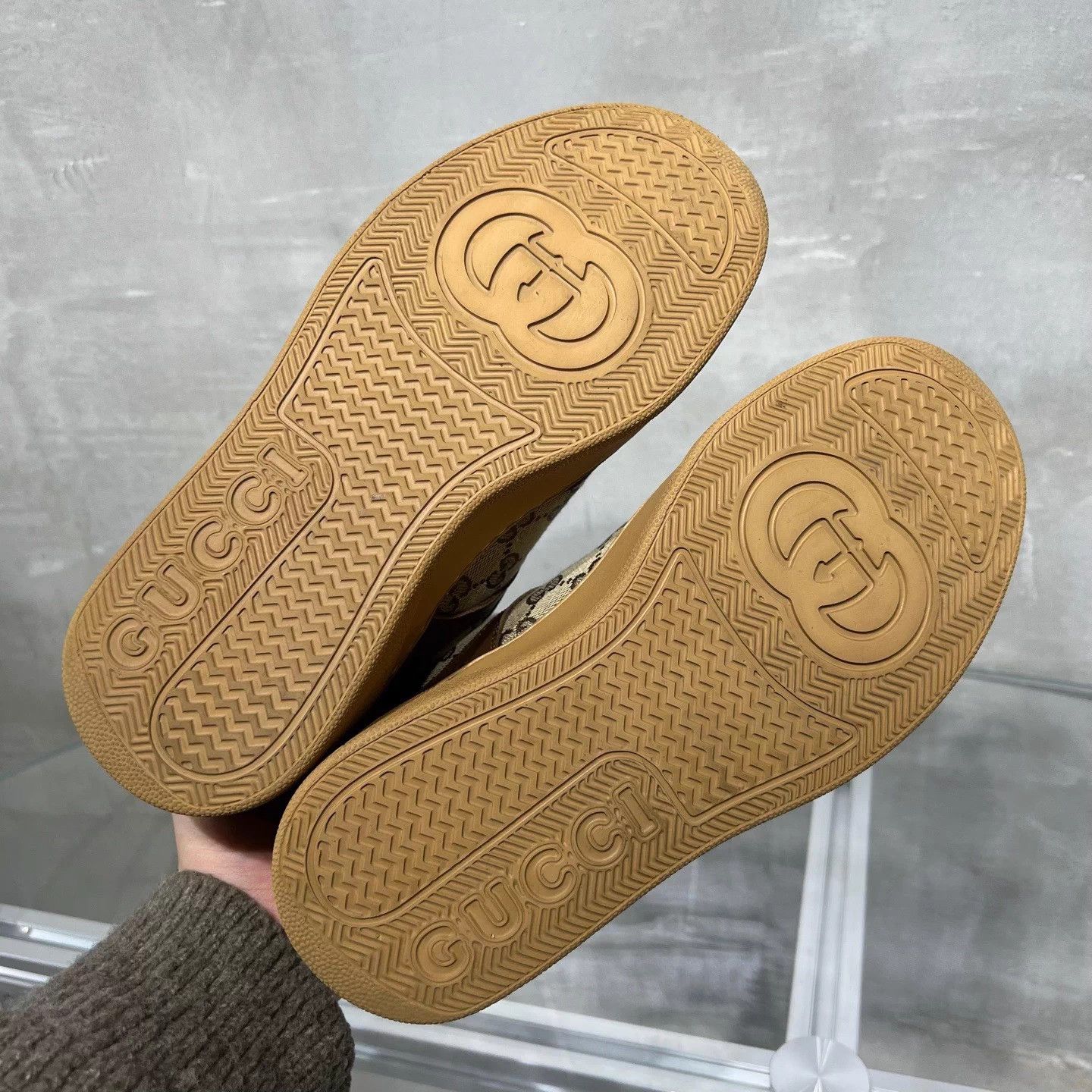 Gucci Gucci Brown Cookie Sneakers 37.5 Size US 7.5 / IT 37.5 - 7 Thumbnail