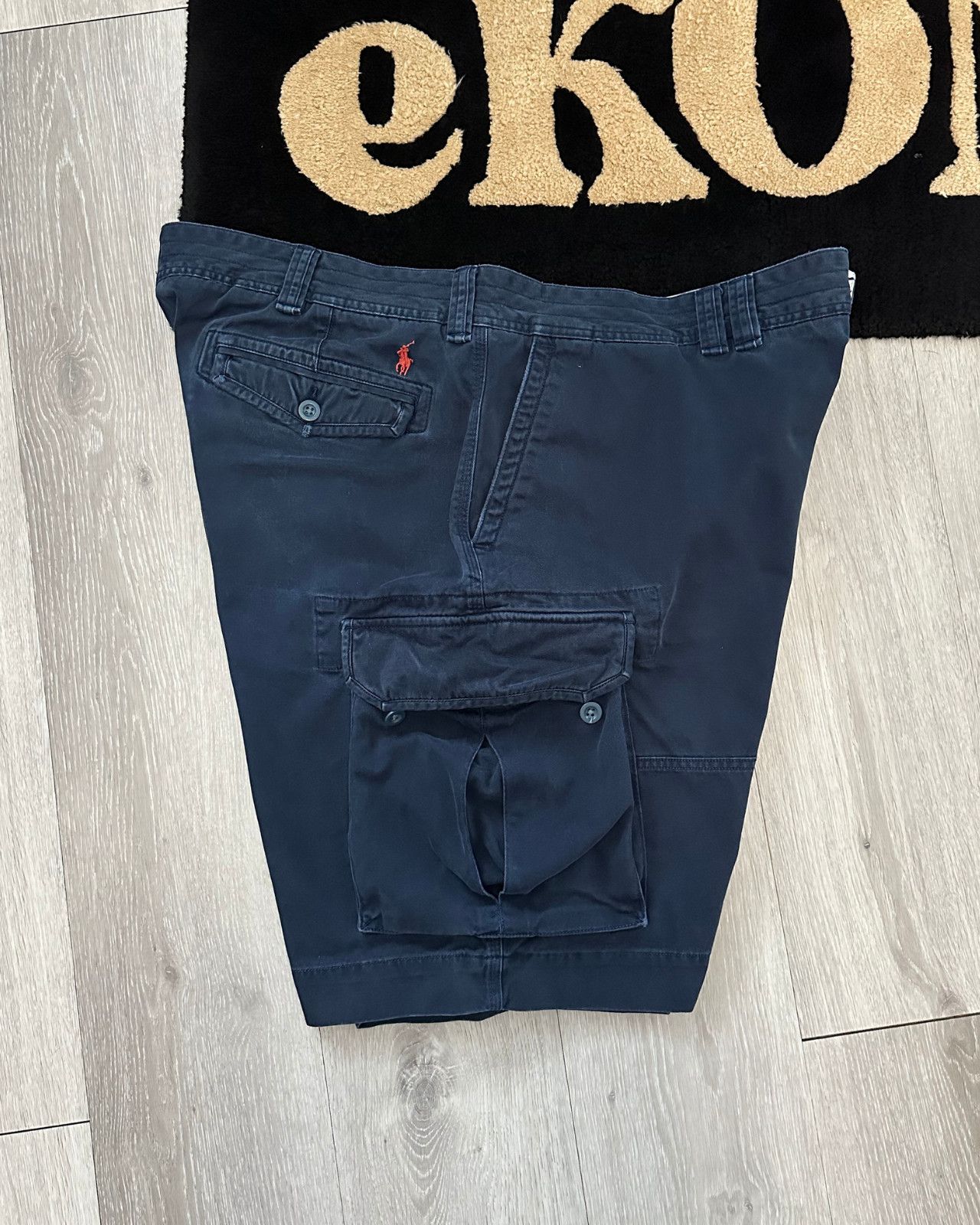 Polo Ralph Lauren Vintage Polo by Ralph Lauren Navy Blue Cargo Shorts - 48B Size US 44 / EU 60 - 3 Thumbnail