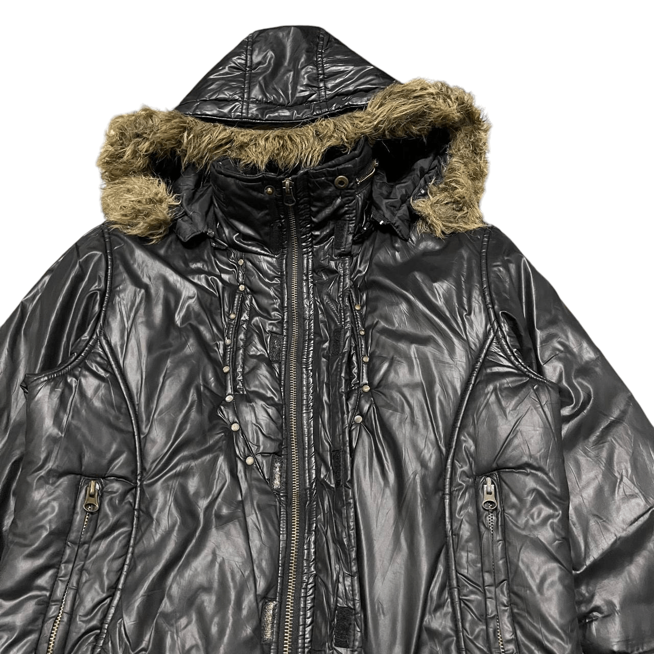 In The Attic Vtg Growth In The Attic Fur Puffer Jacket ifsixwasnine lgb Size US M / EU 48-50 / 2 - 5 Thumbnail