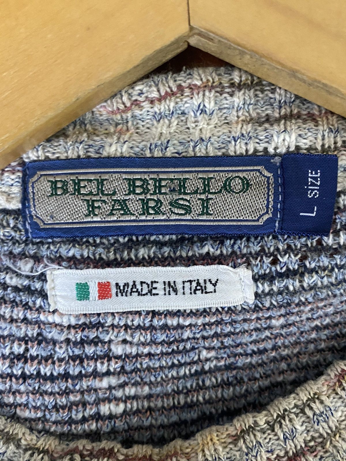 Japanese Brand Vintage Bel Bello Farsi Knit Sweater Size L / US 10 / IT 46 - 11 Thumbnail
