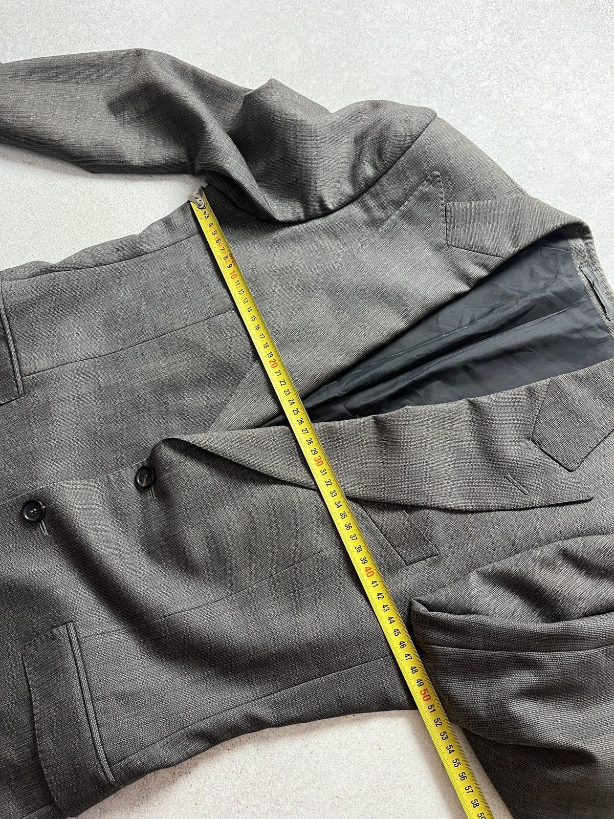 Gucci GUCCI Grey Wool Suit Jacket Peak Lapel 2 Button Blazer Size 38R - 7 Thumbnail