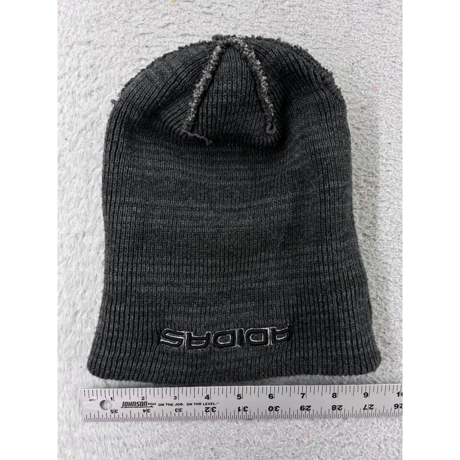 Adidas ADIDAS Beanie Adult One Size Gray Knit 100% Acrylic Winter Ski Logo Hat Mens Size ONE SIZE - 5 Thumbnail