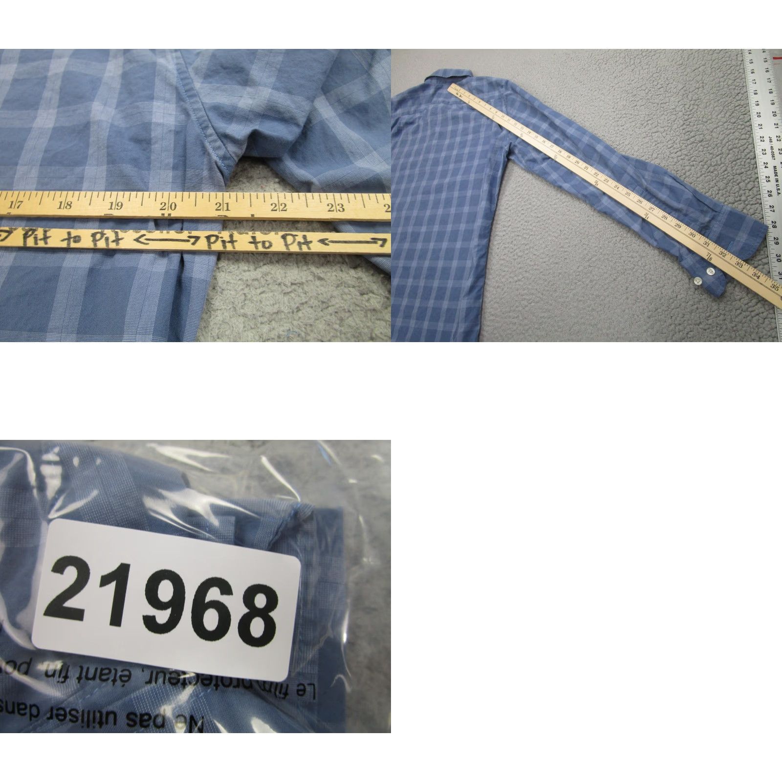 Bonobos Bonobos Shirt Mens Medium Blue Plaid Slim Fit Button Down Cotton Long Sleeve Size US M / EU 48-50 / 2 - 8 Thumbnail
