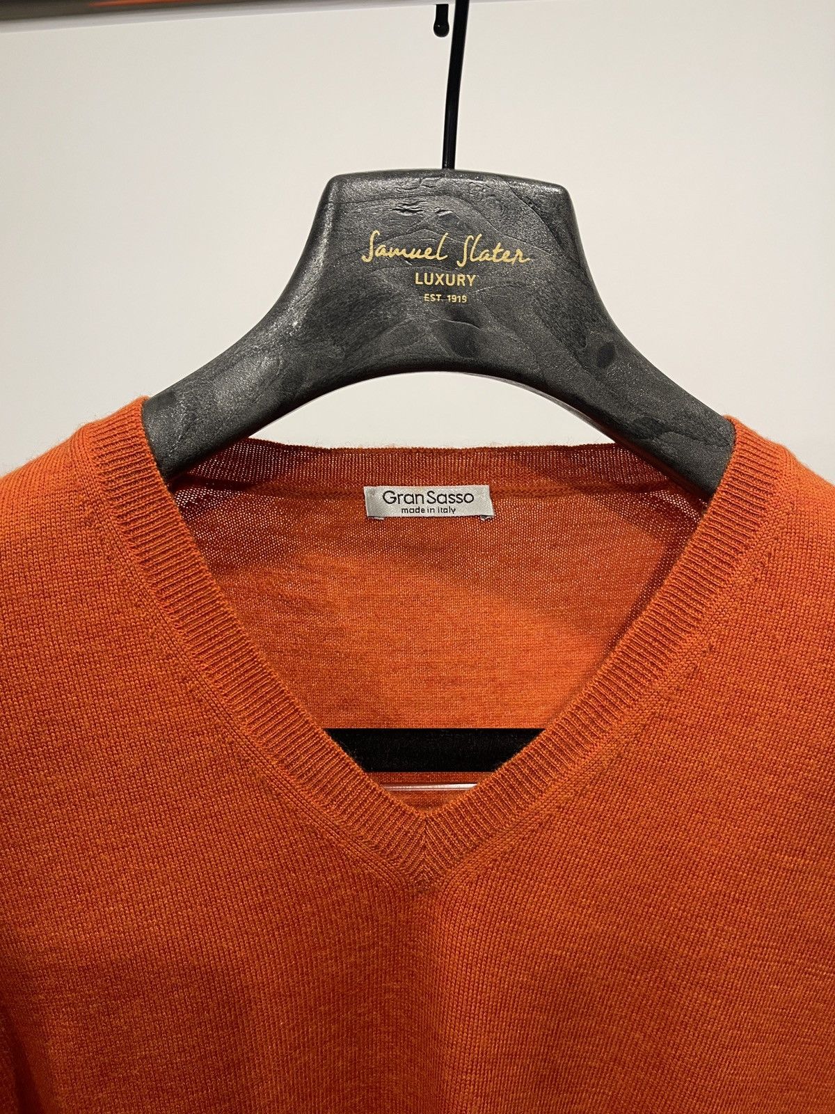 Gran Sasso Gran Sasso 100% Virgin Wool V-Neck Sweater / Pullover XL Size US XL / EU 56 / 4 - 3 Thumbnail
