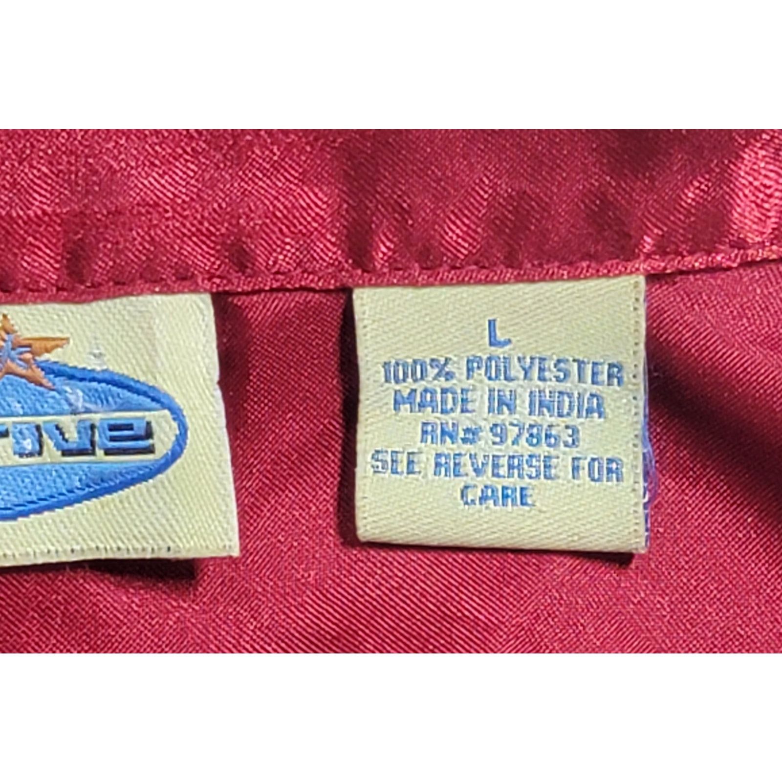 Other Overdrive Red Satin Ruched Full Zip Collard Jacket Large Size L / US 10 / IT 46 - 4 Thumbnail