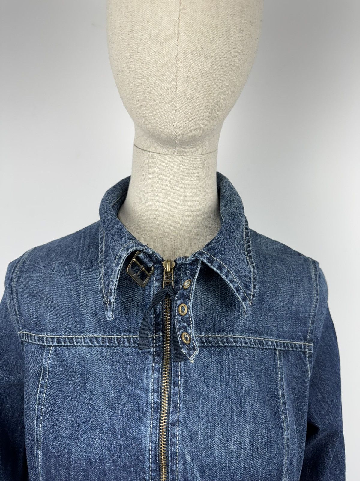 Japanese Brand × Vintage Vintage Levi’s Distressed Japanese Denim Cropped Jacket Size M / US 6-8 / IT 42-44 - 4 Thumbnail