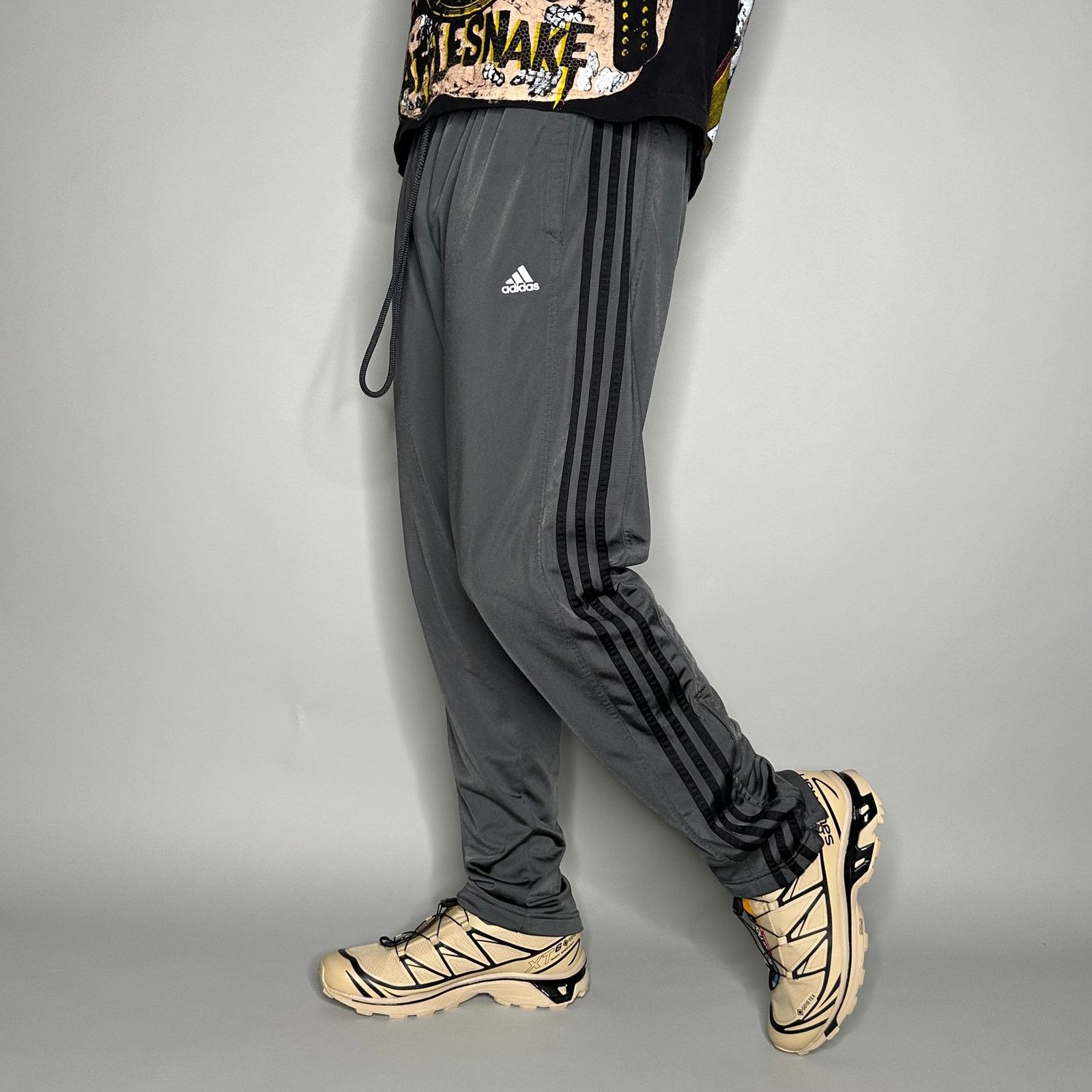 Adidas Vintage Y2K Adidas Sweatpants Mens L Grey Black Polyester Size US 34 / EU 50 - 1 Thumbnail