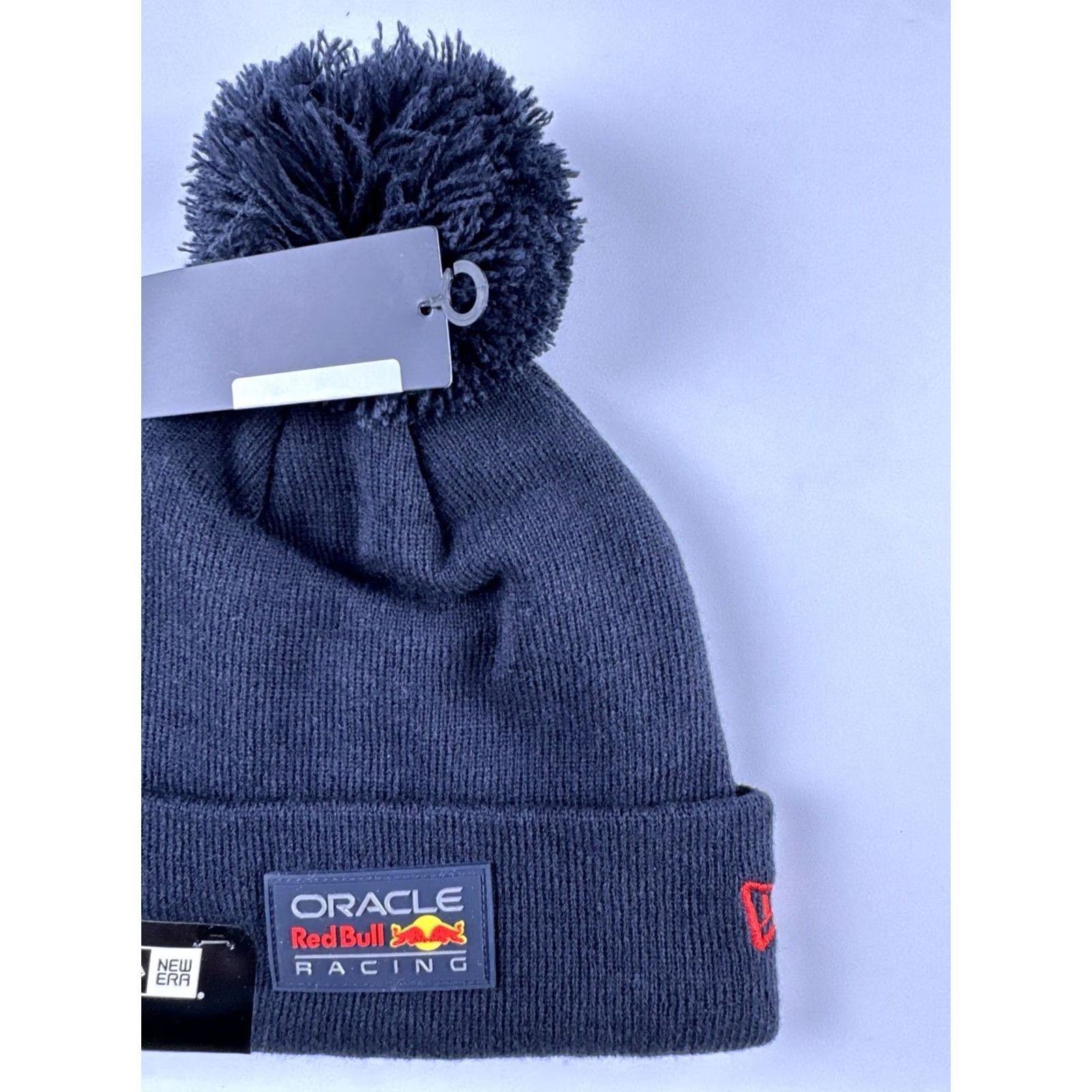 New Era Red Bull Racing F1 New Era Pom Beanie Hat Navy NWT Oracle Size ONE SIZE - 3 Thumbnail