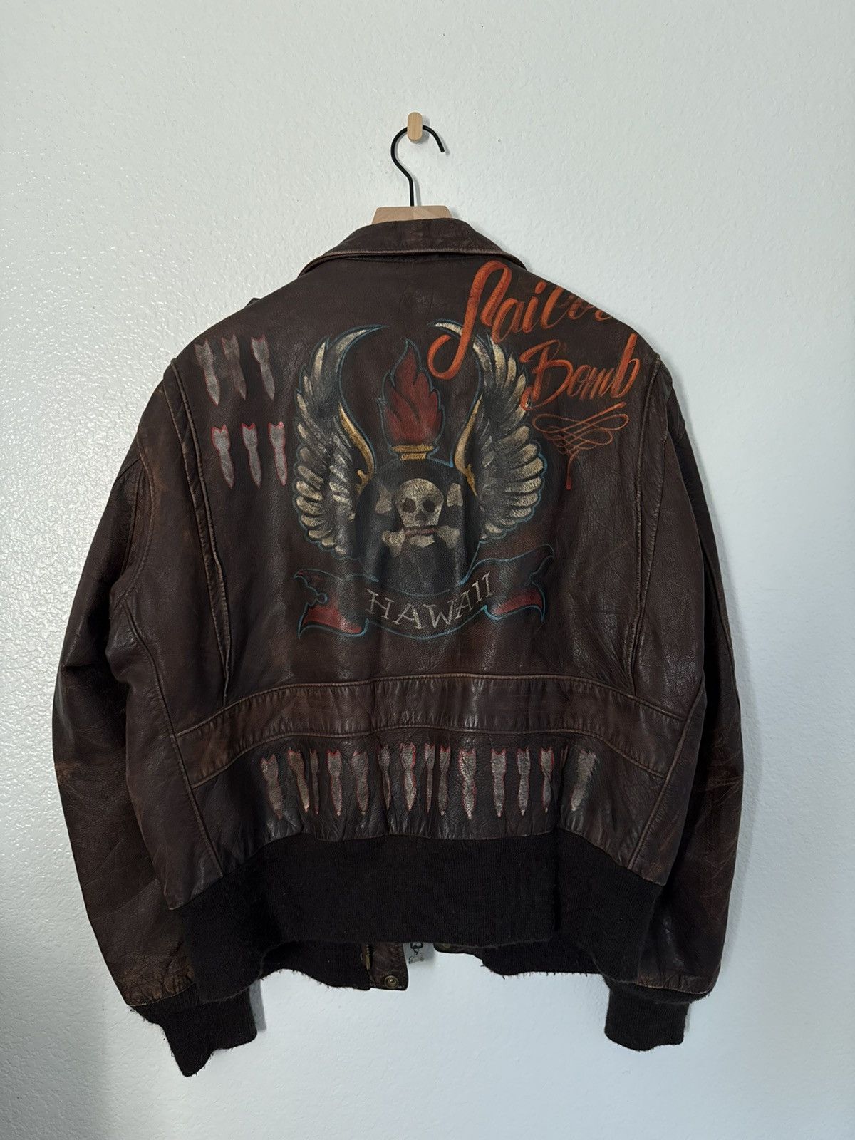 Vintage vintage leather jacket Size US L / EU 52-54 / 3 - 3 Thumbnail