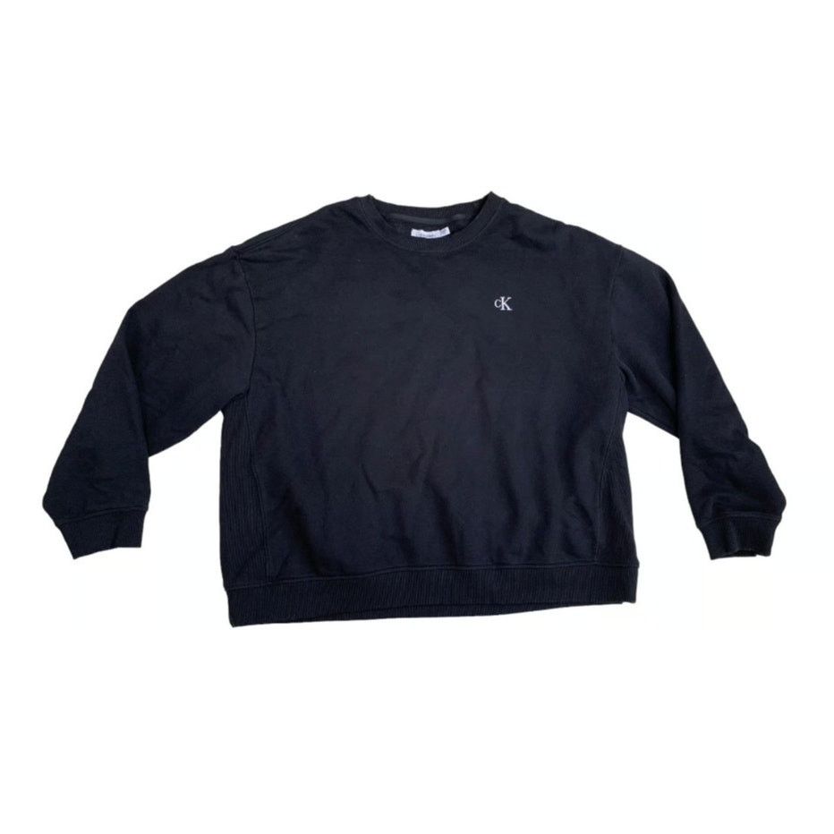 Calvin Klein Calvin Klein Men's XL Sweatshirt Black Relaxed Fit Logo Size US XL / EU 56 / 4 - 7 Thumbnail