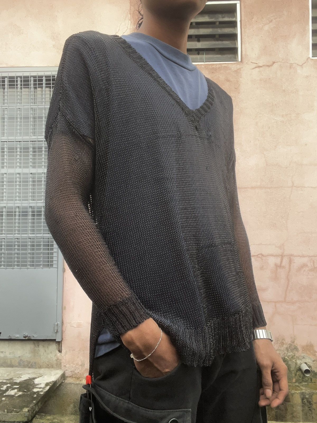 If Six Was Nine Fishnet Knitwear Style Size US S / EU 44-46 / 1 - 7 Thumbnail