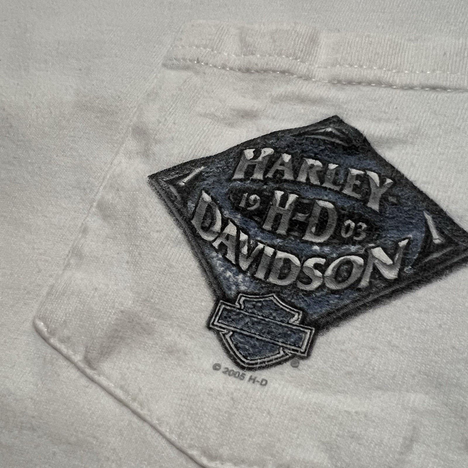 Vintage VTG Harley Davidson Tulsa Oklahoma White Biker T Shirt XL Size US XL / EU 56 / 4 - 4 Thumbnail