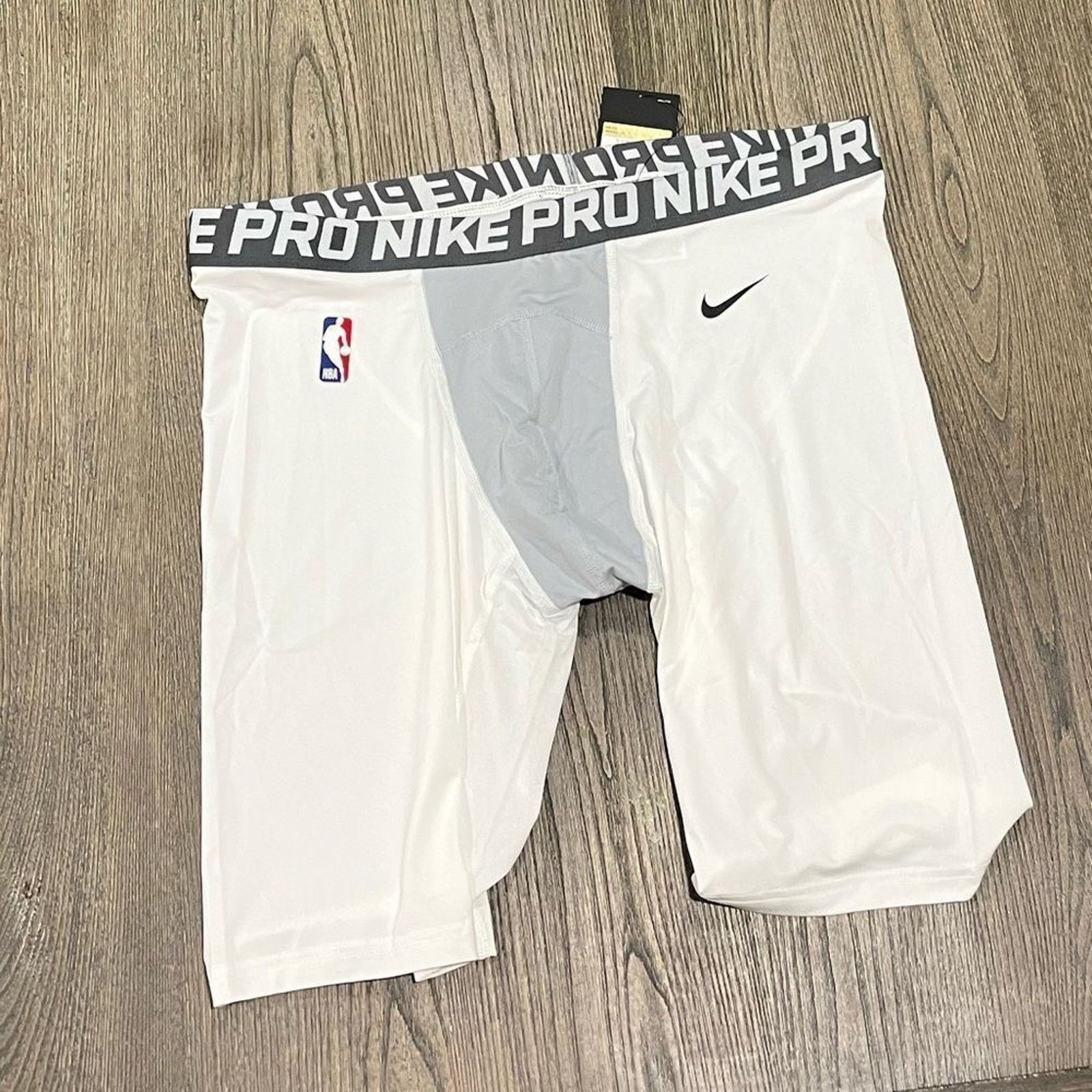 Nike NWT Nike Compression Shorts NBA Dri Fit White Gray Size 4XL Size US 44 / EU 60 - 1 Thumbnail