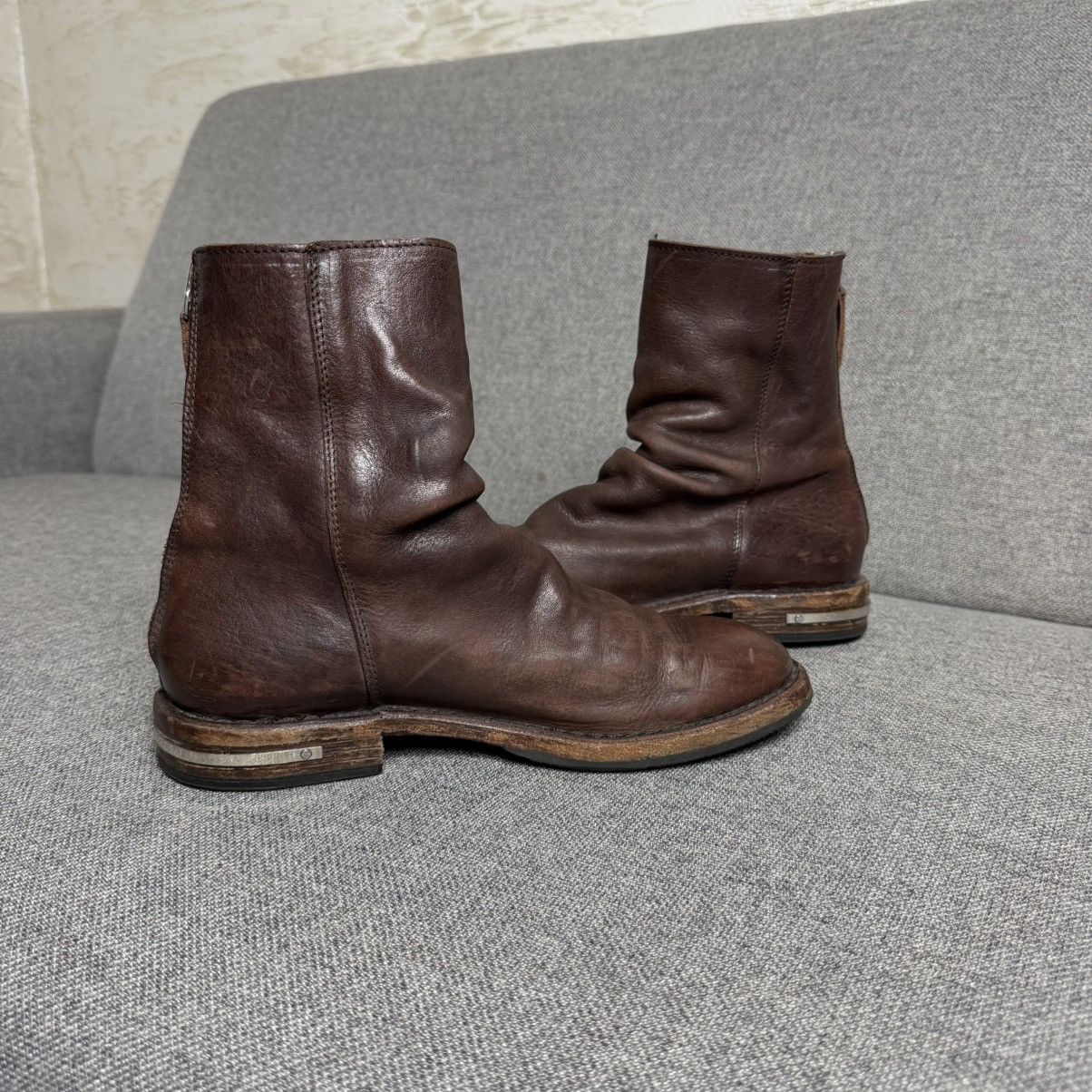 MoMA MoMA Avantgarde Back Zip Leather Guidi Style Boots Size US 7 / IT 37 - 8 Thumbnail